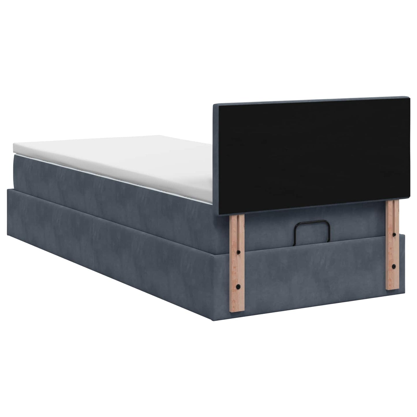 Ottoman Bed met Matrassen en LED Donkergrijs 90 x 190 cm is nu te koop bij PeponiXL, paradijselijk wonen!