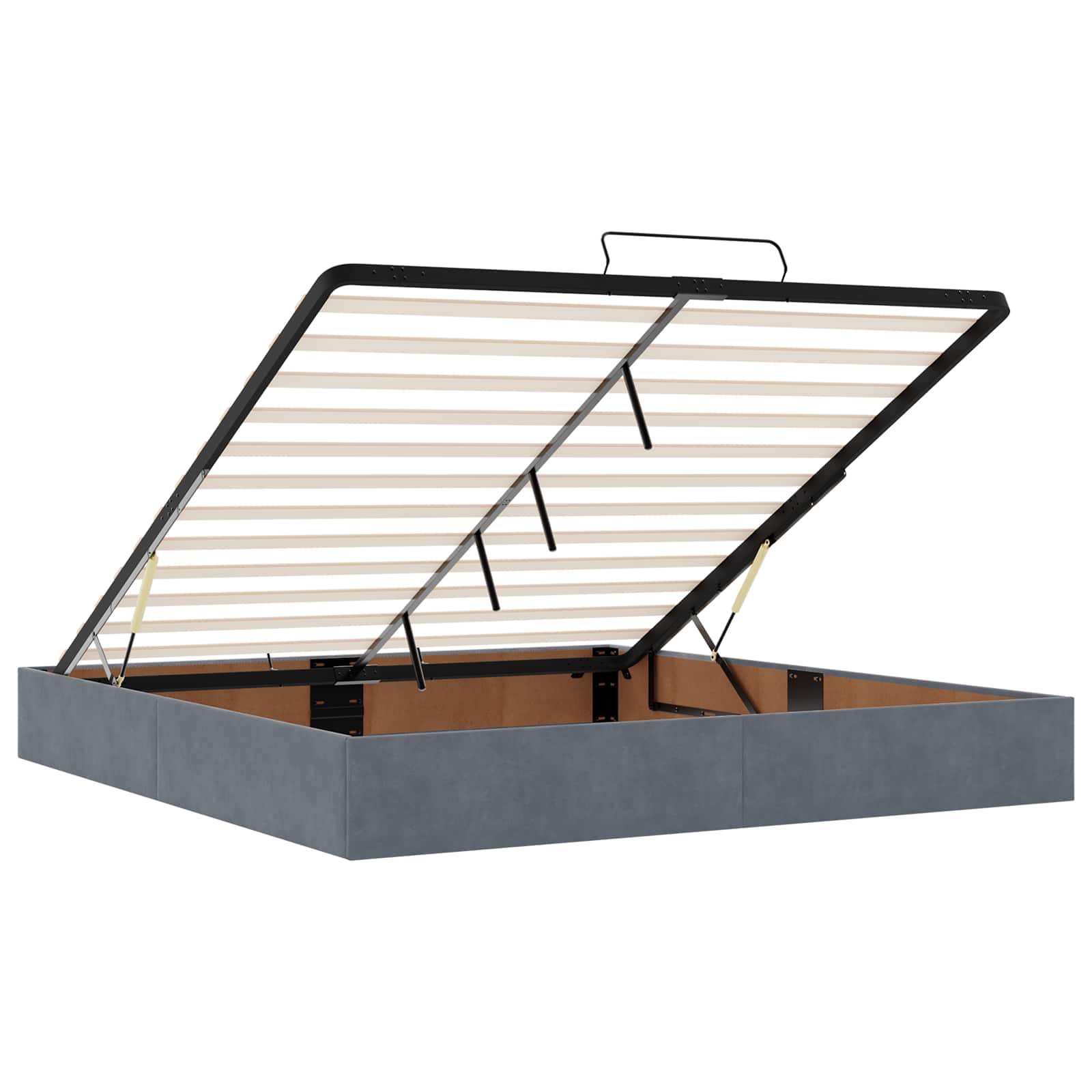 Ottoman Bed met Matrassen en LED Donkergrijs 180 x 200 cm is nu te koop bij PeponiXL, paradijselijk wonen!