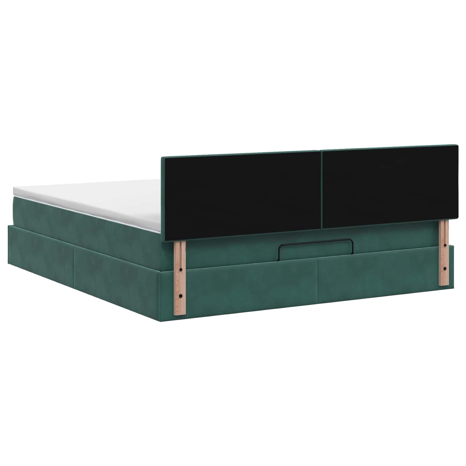Ottoman Bed met Matrassen en LED Donkergroen 180 x 200 cm is nu te koop bij PeponiXL, paradijselijk wonen!