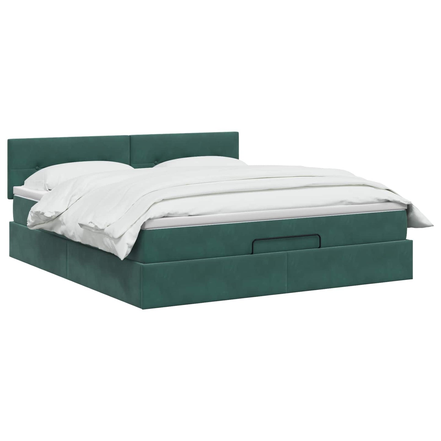 Ottoman Bed met Matrassen en LED Donkergroen 180 x 200 cm is nu te koop bij PeponiXL, paradijselijk wonen!