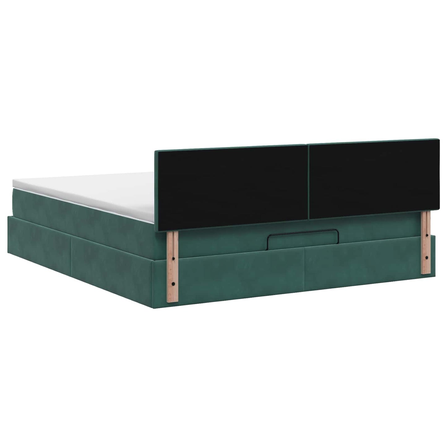 Ottoman Bed met Matrassen en LED Donkergroen 180 x 200 cm is nu te koop bij PeponiXL, paradijselijk wonen!