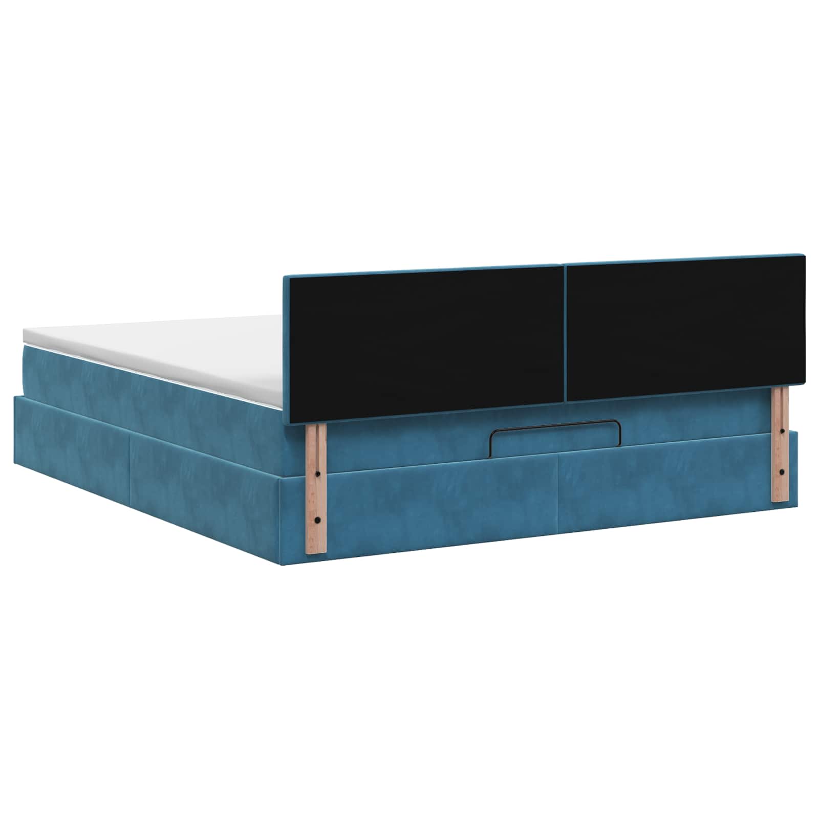 Ottoman Bed met Matrassen en LED Donkerblauw 180 x 200 cm is nu te koop bij PeponiXL, paradijselijk wonen!