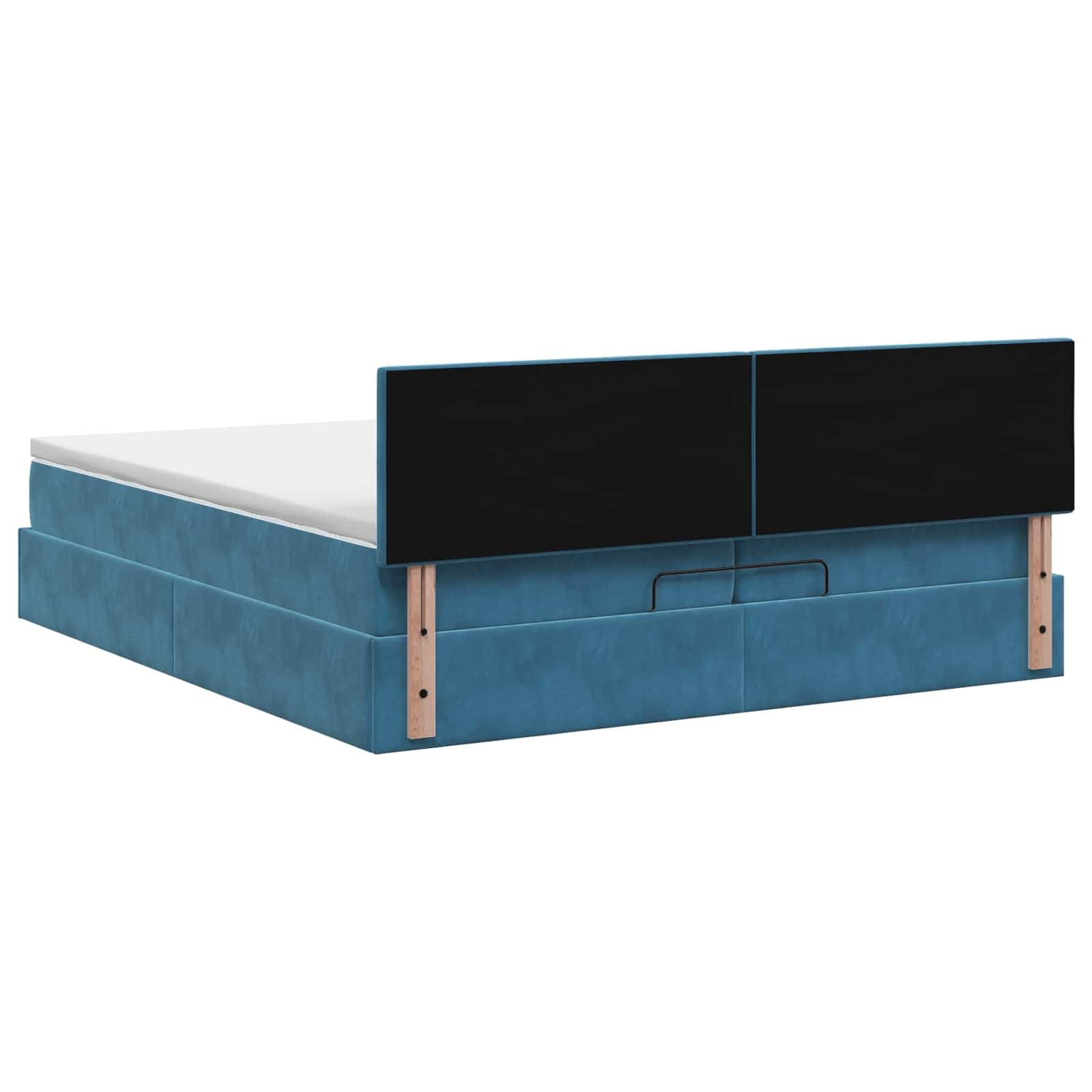 Ottoman Bed met Matrassen en LED Donkerblauw 200 x 200 cm is nu te koop bij PeponiXL, paradijselijk wonen!