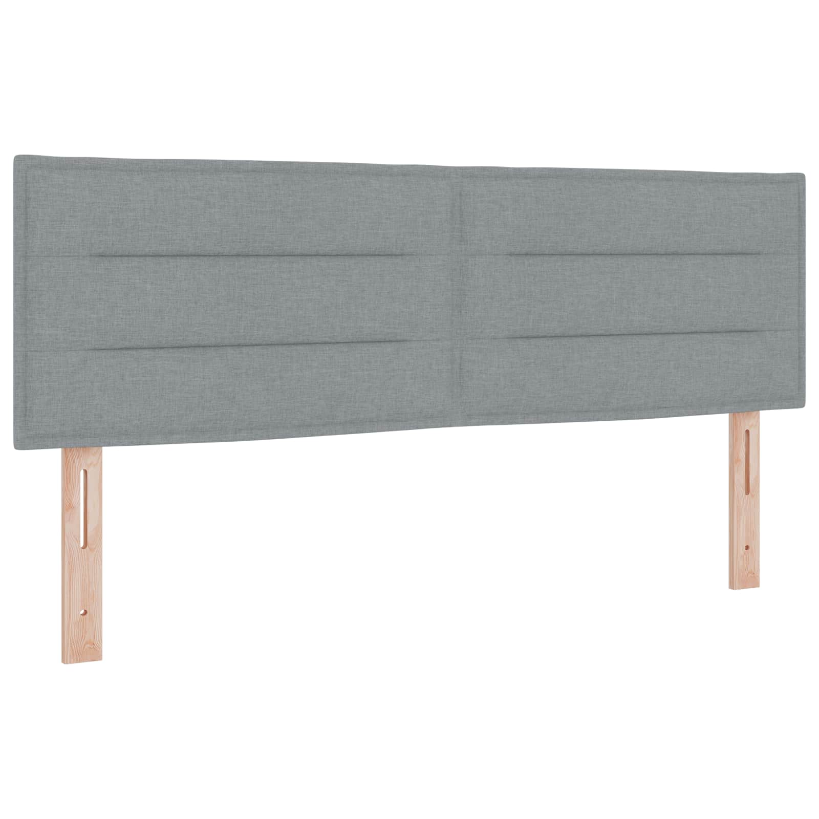 Ottoman Bed met Matrassen en LED Lichtgrijs 160 x 200 cm Stof is nu te koop bij PeponiXL, paradijselijk wonen!
