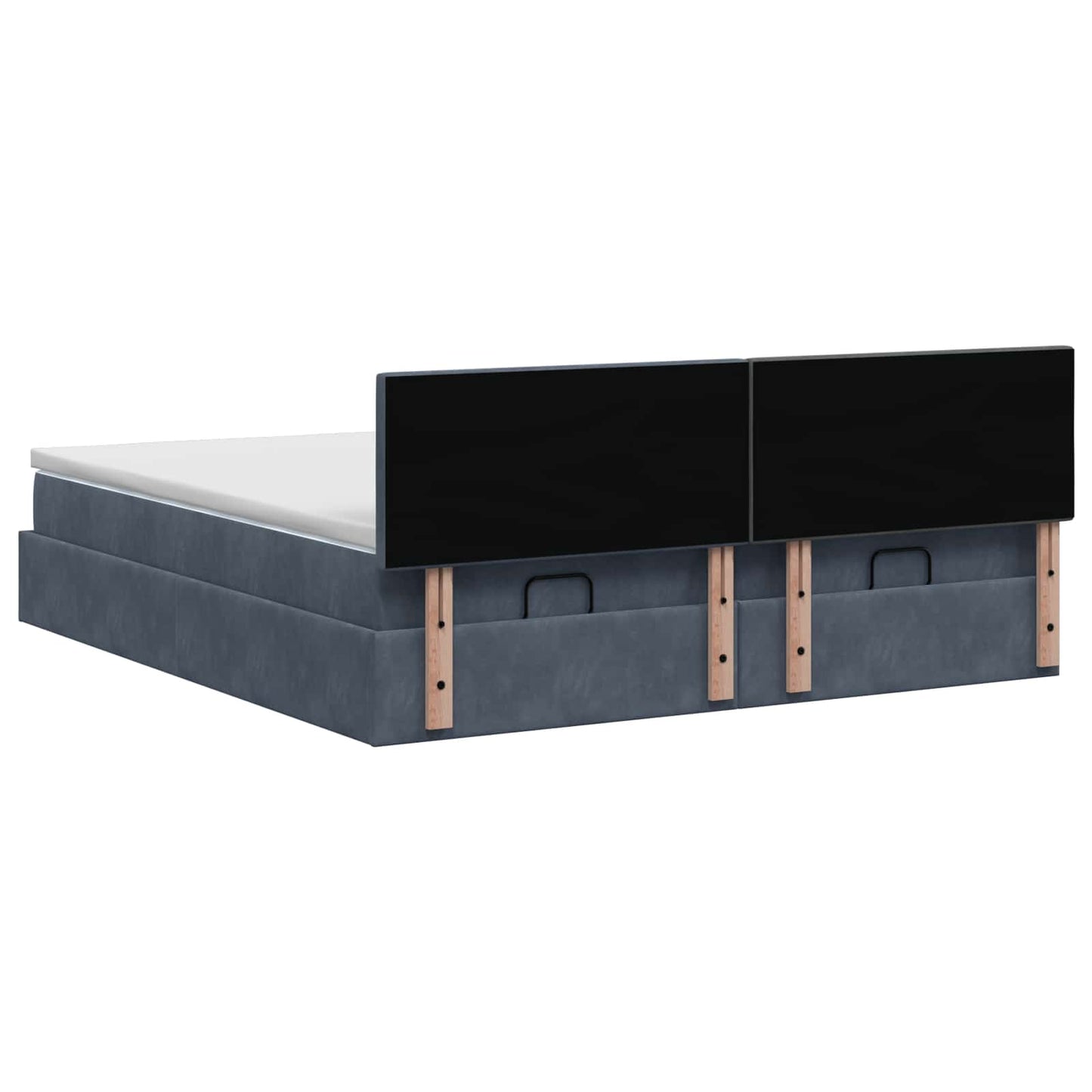 Ottoman Bed met Matrassen en LED Donkergrijs 180 x 200 cm is nu te koop bij PeponiXL, paradijselijk wonen!