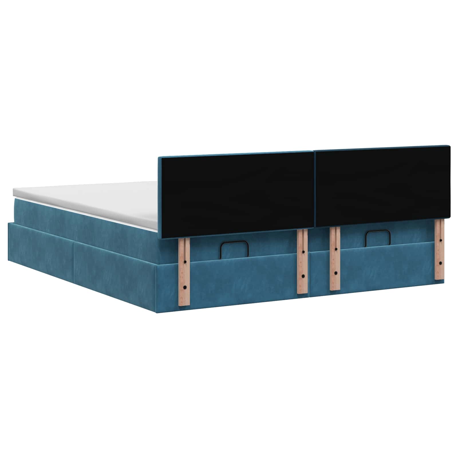 Ottoman Bed met Matrassen en LED Donkerblauw 180 x 200 cm is nu te koop bij PeponiXL, paradijselijk wonen!