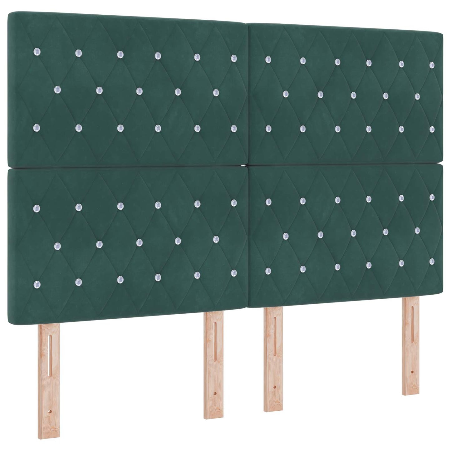 Ottoman bed met matras Donkergroen 140 x 200 cm Fluweel is nu te koop bij PeponiXL, paradijselijk wonen!