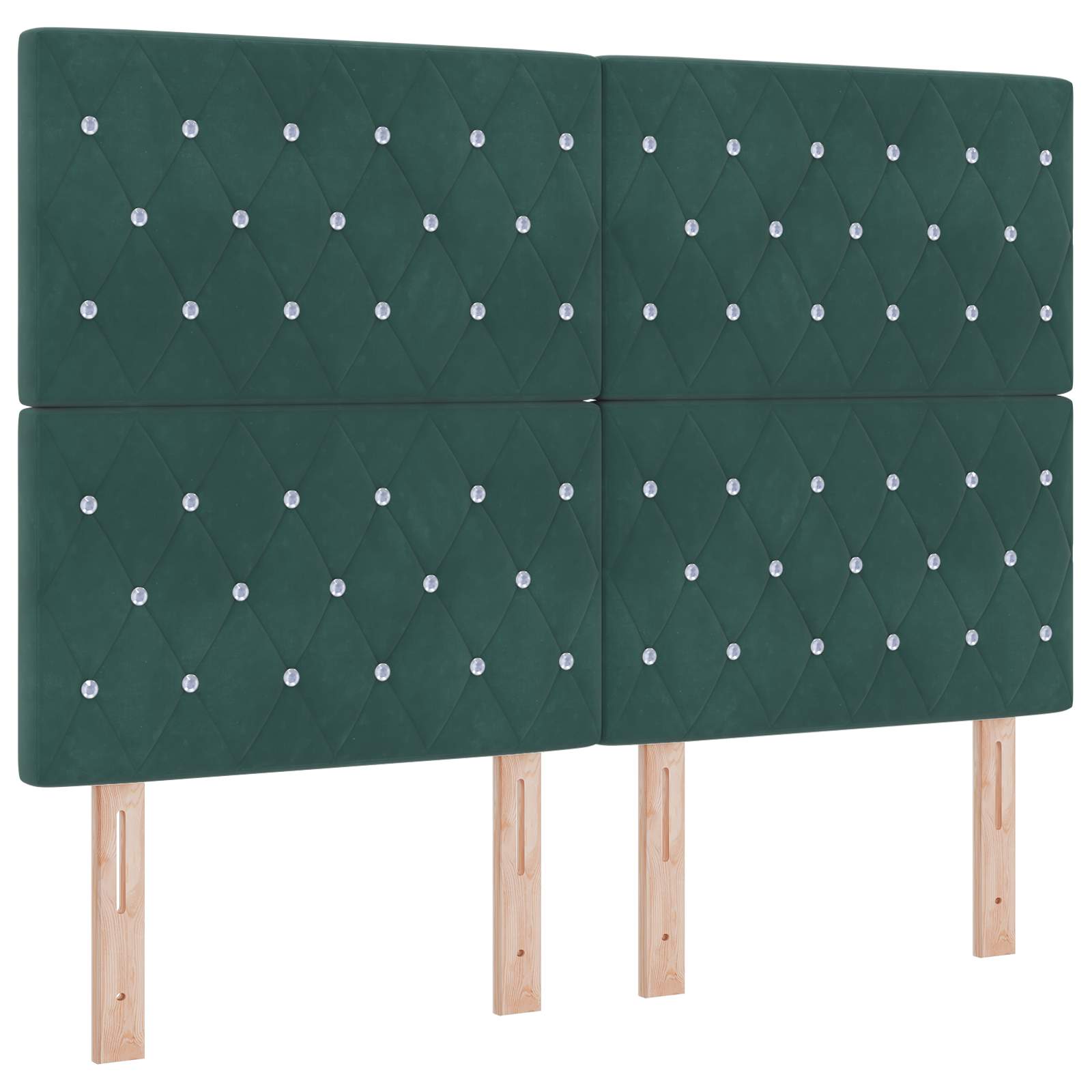 Ottoman bed met matras Donkergroen 140 x 200 cm Fluweel is nu te koop bij PeponiXL, paradijselijk wonen!