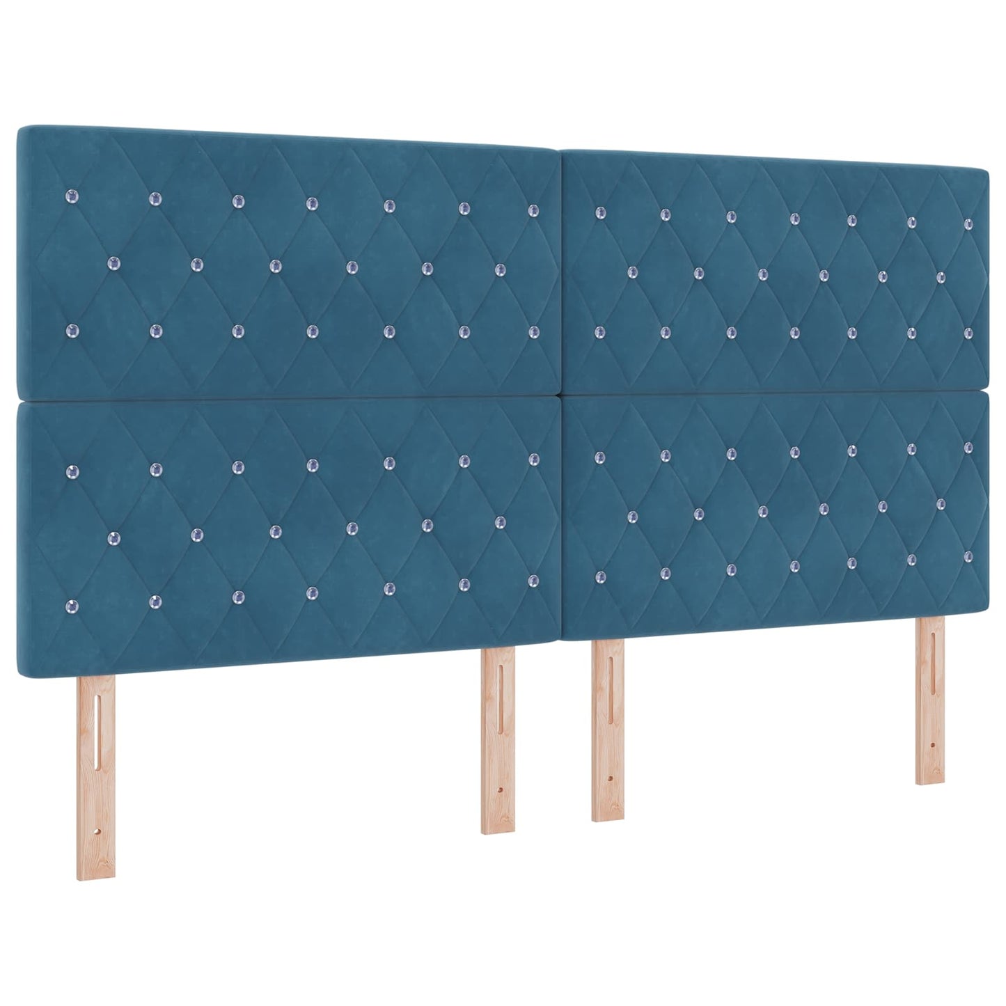 Ottoman bed met matras Donkerblauw 180 x 200 cm Fluweel