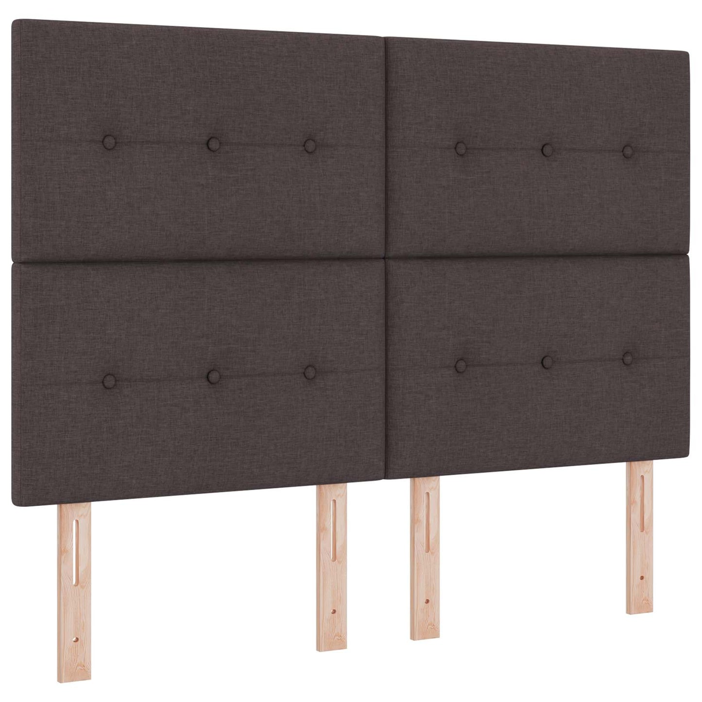 Ottoman bed met matras met hoofdeinde 2 st Donkerbruin Stof