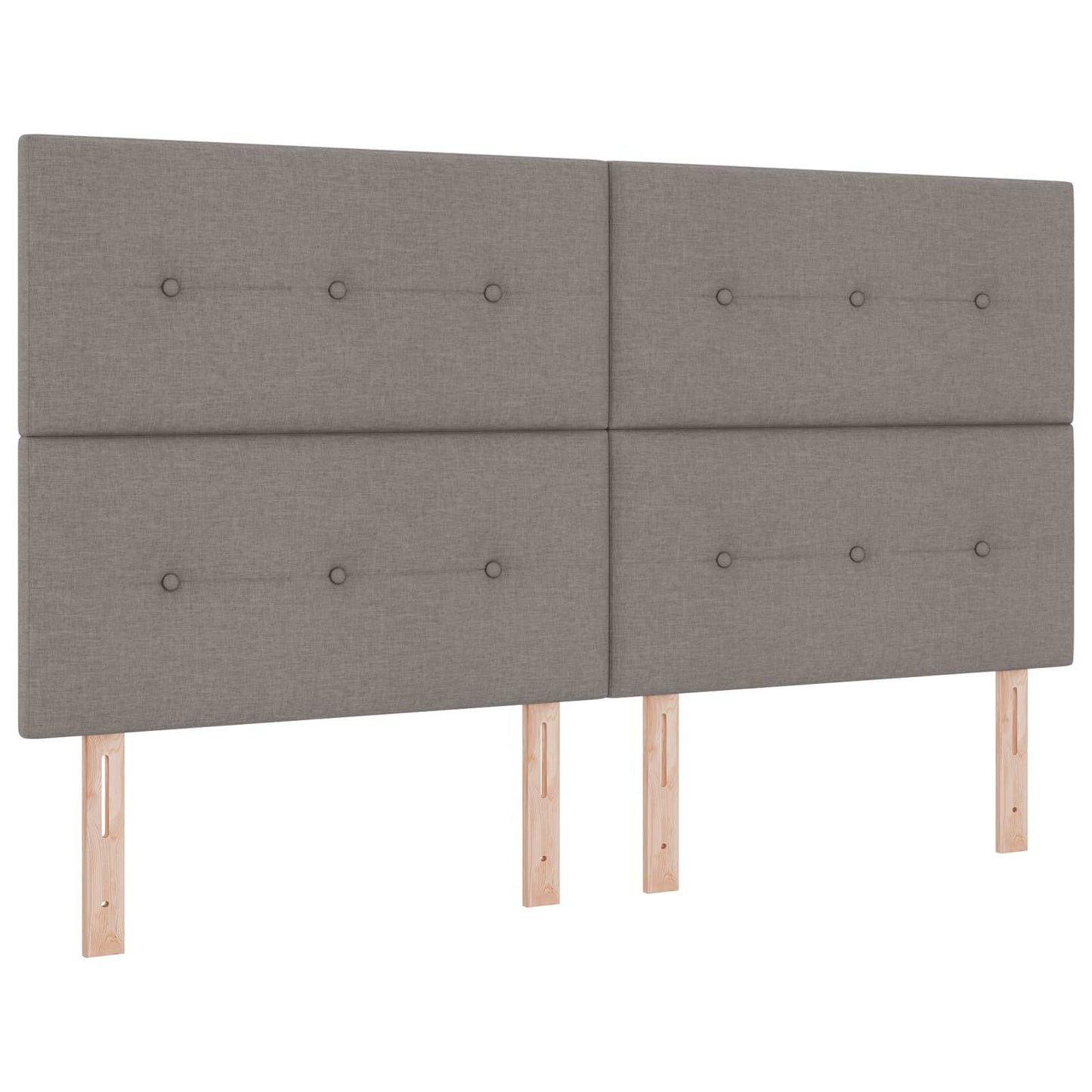 Ottoman bed met matras met hoofdeinde 2 st Taupe Stof