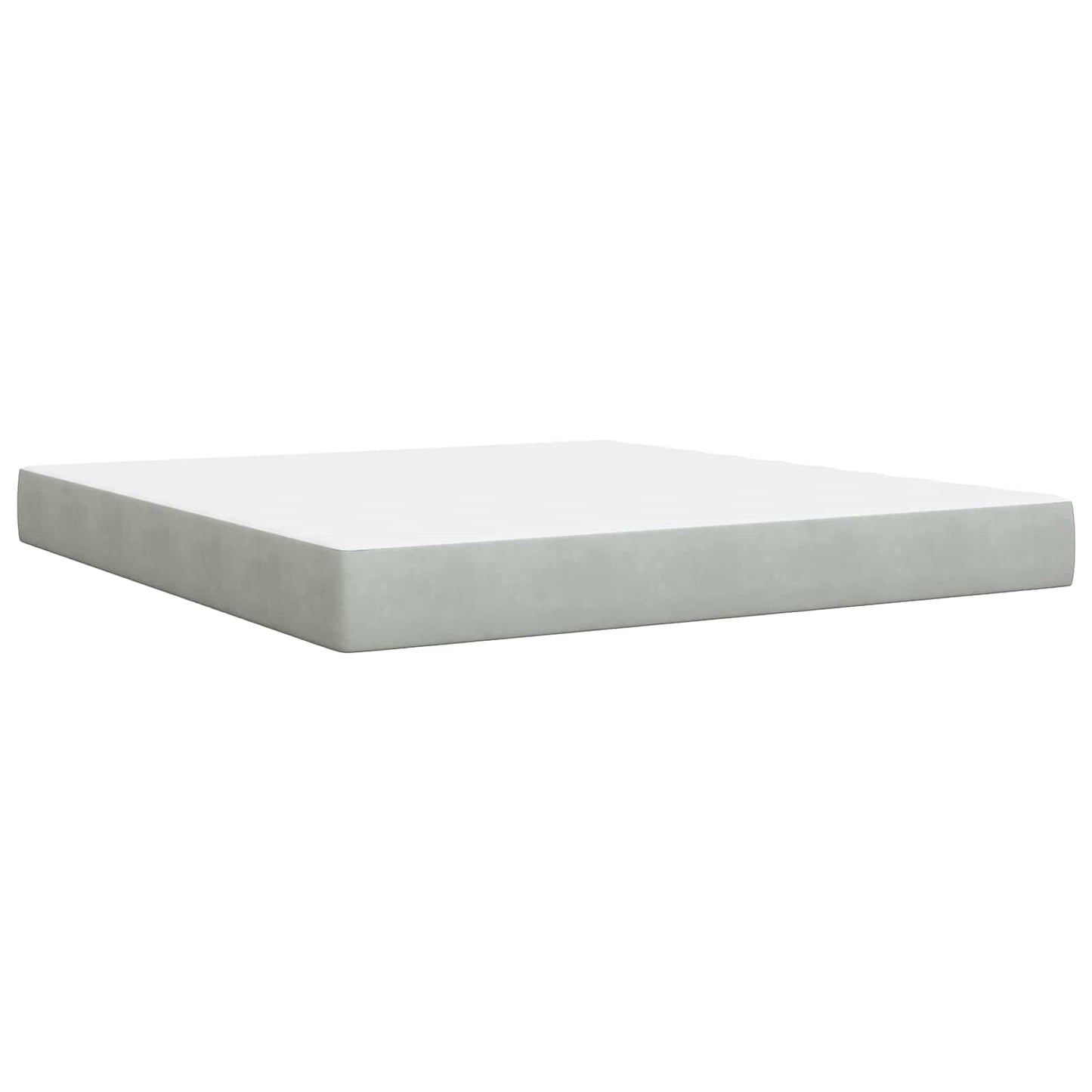 Ottoman bed met matras met hoofdeinde 2 pcs Lichtgrijs Fluweel