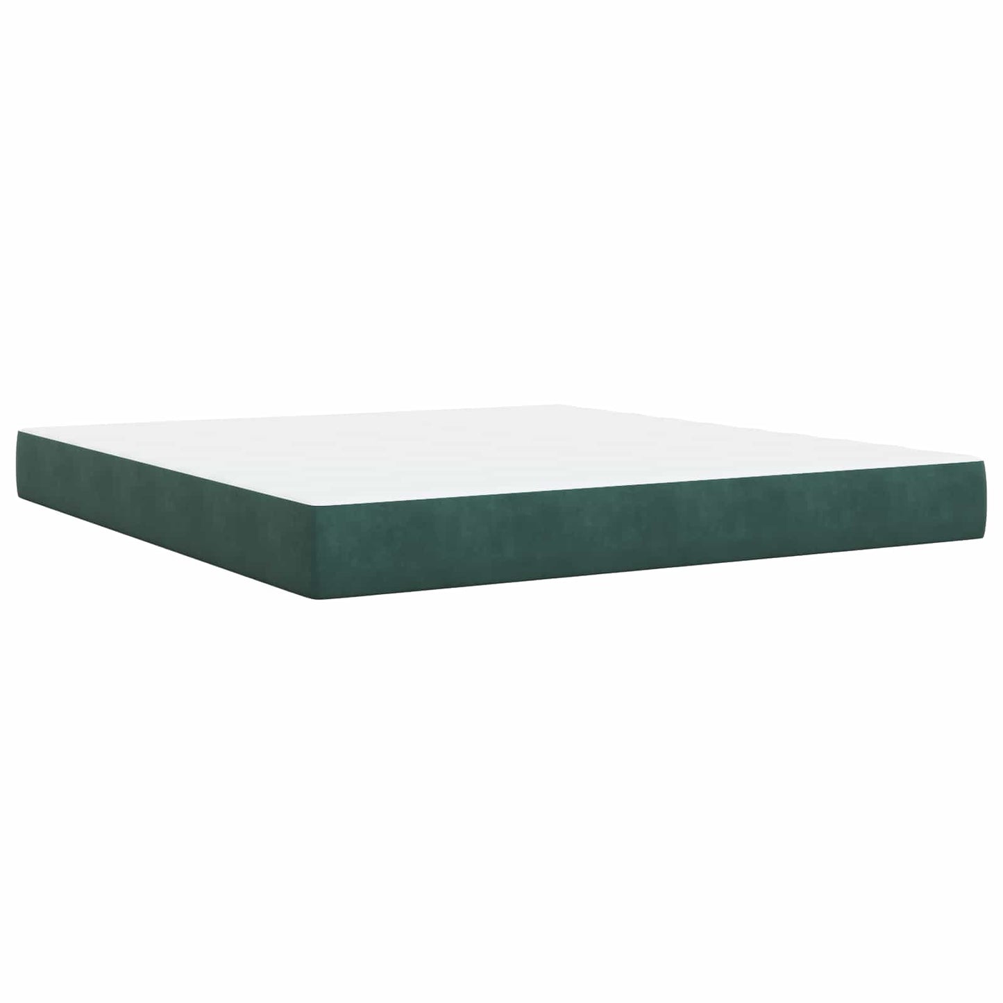 Ottoman bed met matras met hoofdeinde 2 pcs Donkergroen Fluweel