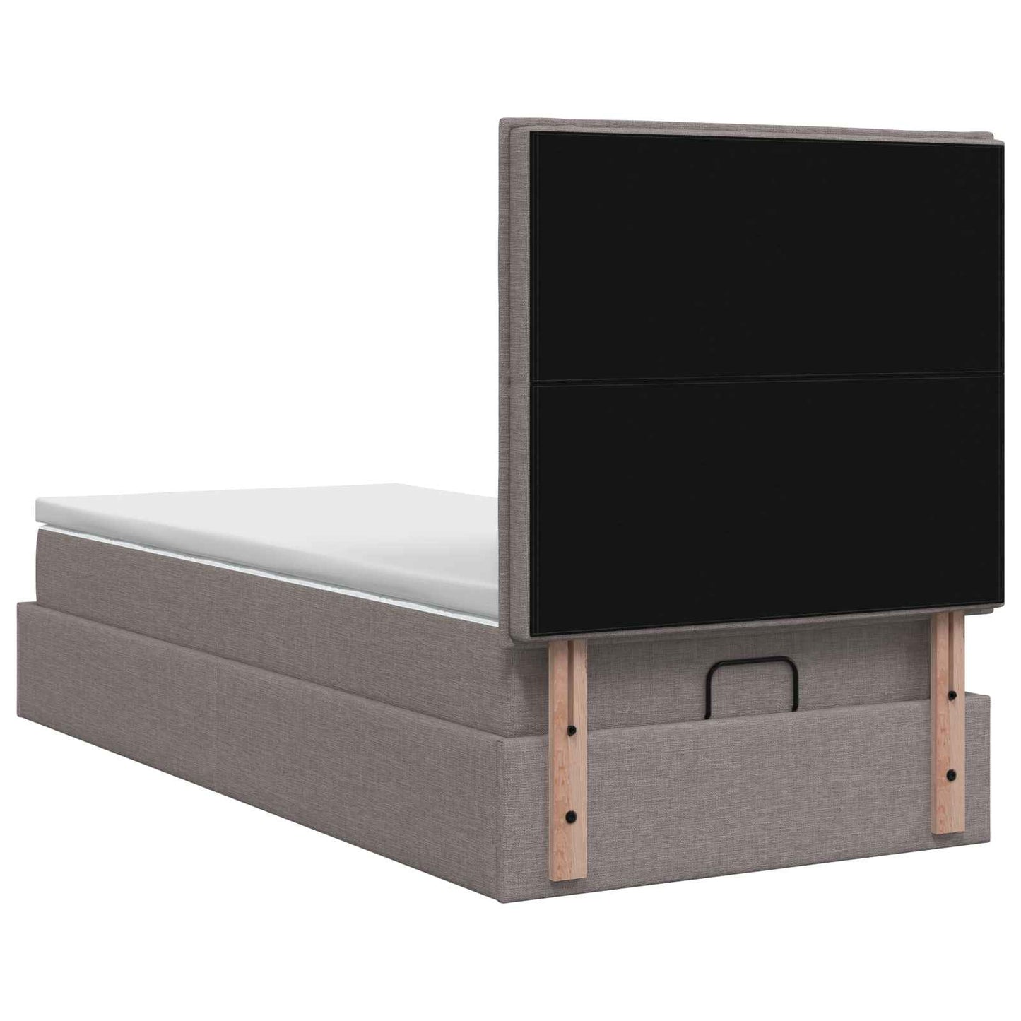 Ottoman Bed met Matrassen en LED Taupe 100 x 200 cm Stof is nu te koop bij PeponiXL, paradijselijk wonen!