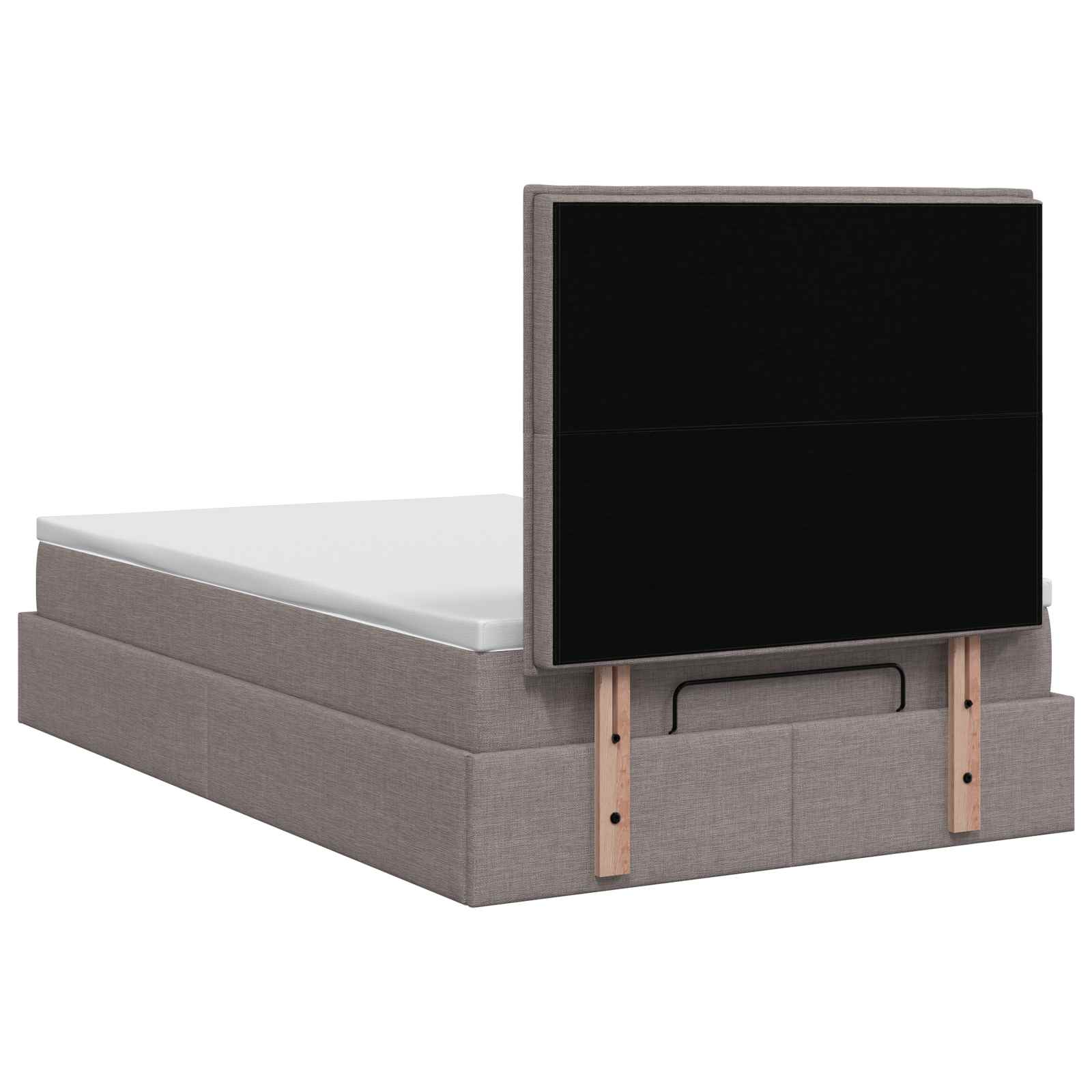 Ottoman Bed met Matrassen en LED Taupe 120 x 200 cm Stof is nu te koop bij PeponiXL, paradijselijk wonen!