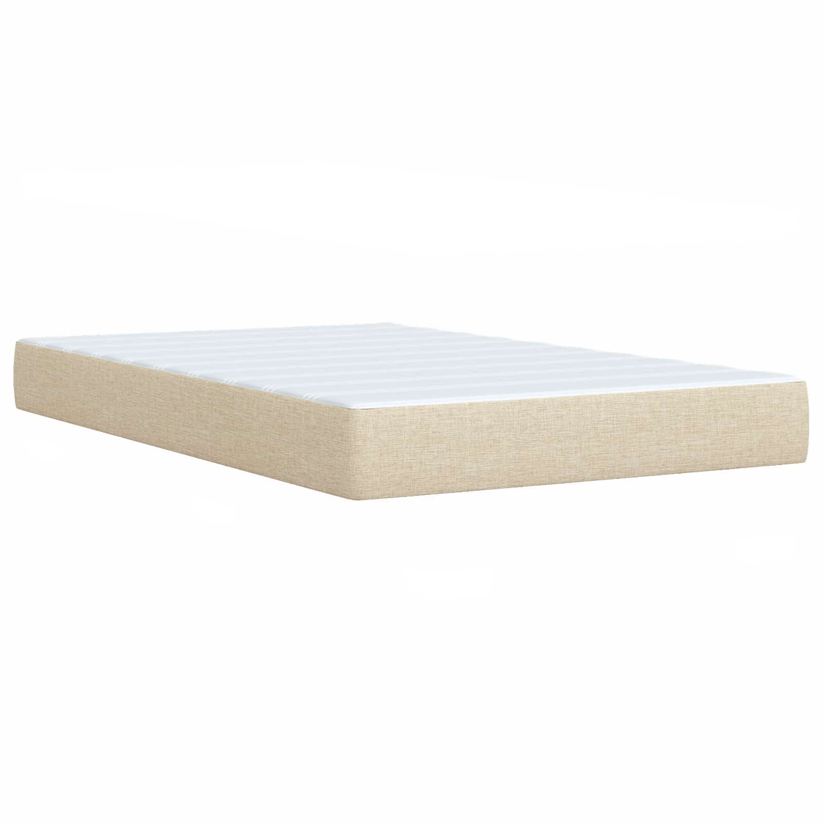 Ottoman Bed met Matrassen en LED Crèmekleurig 120 x 200 cm Stof is nu te koop bij PeponiXL, paradijselijk wonen!