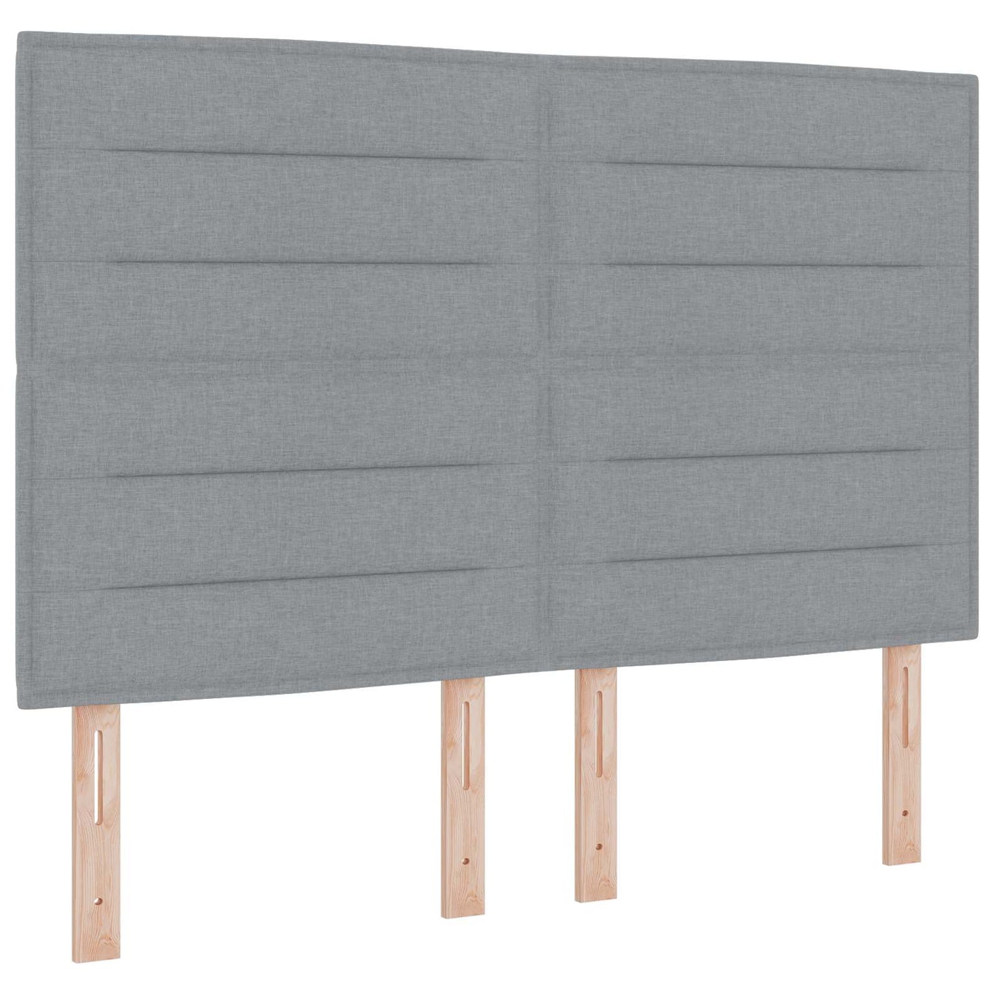 Ottoman Bed met Matrassen en LED Lichtgrijs 140 x 190 cm Stof is nu te koop bij PeponiXL, paradijselijk wonen!