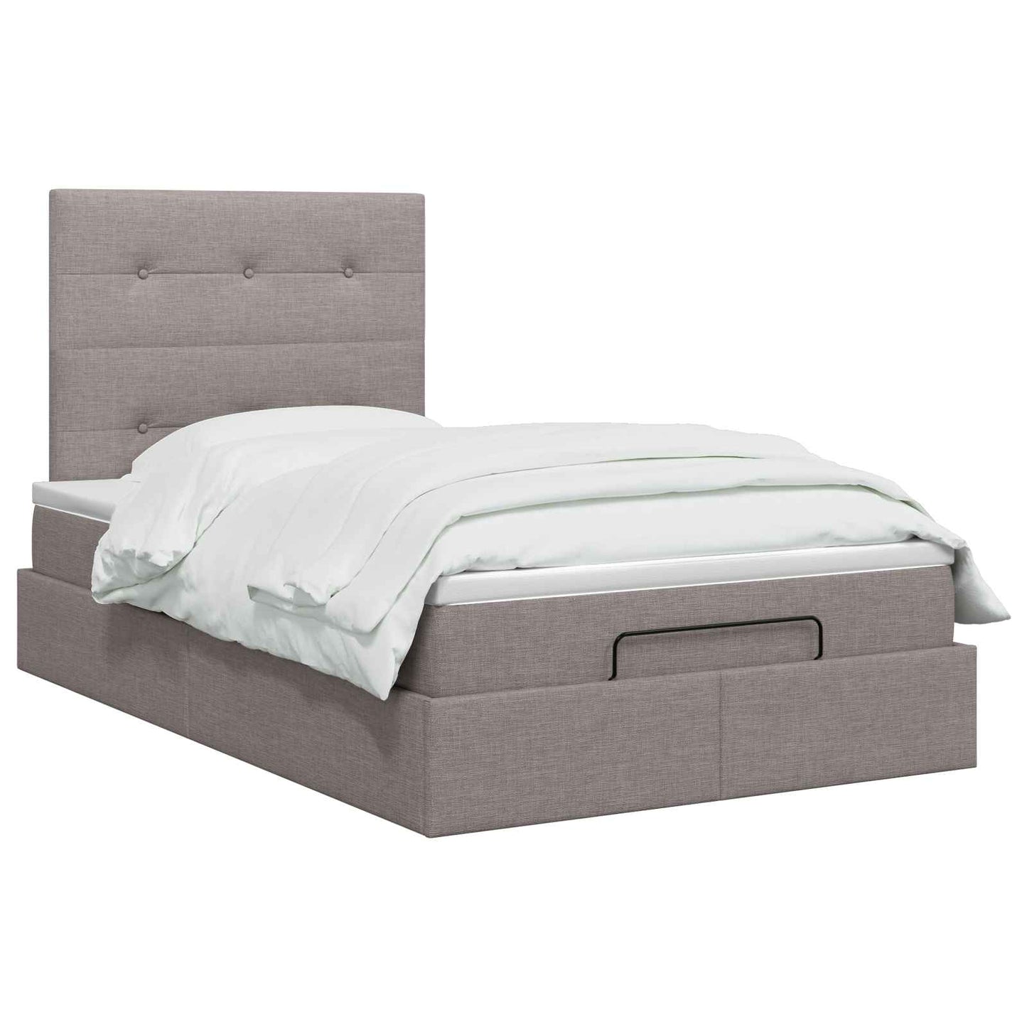 Ottoman Bed met Matrassen en LED Taupe 120 x 200 cm Stof is nu te koop bij PeponiXL, paradijselijk wonen!