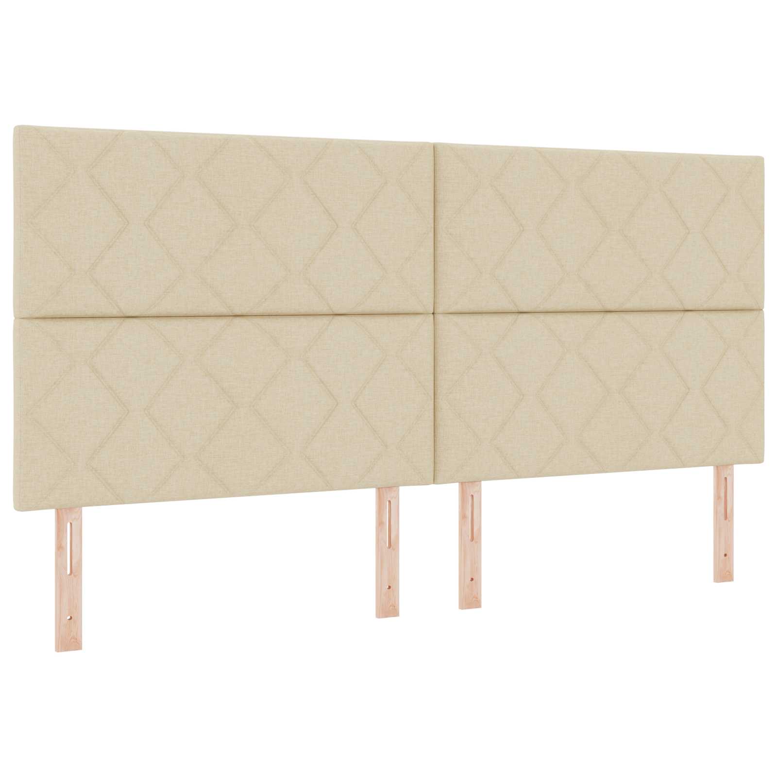 Ottoman Bed met Matrassen en LED Crèmekleurig 200 x 200 cm Stof is nu te koop bij PeponiXL, paradijselijk wonen!