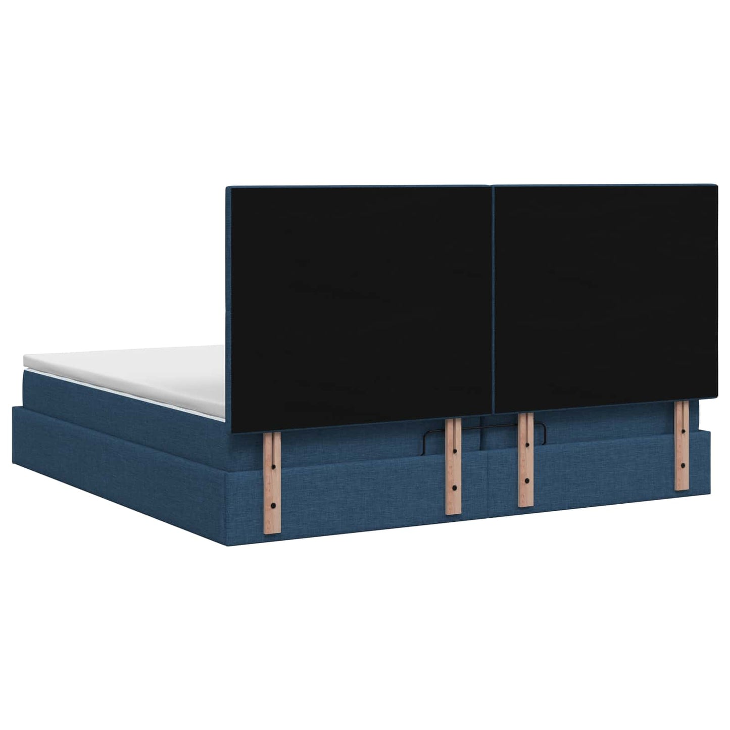 Ottoman Bed met Matrassen en LED Blauw 200 x 200 cm Stof is nu te koop bij PeponiXL, paradijselijk wonen!