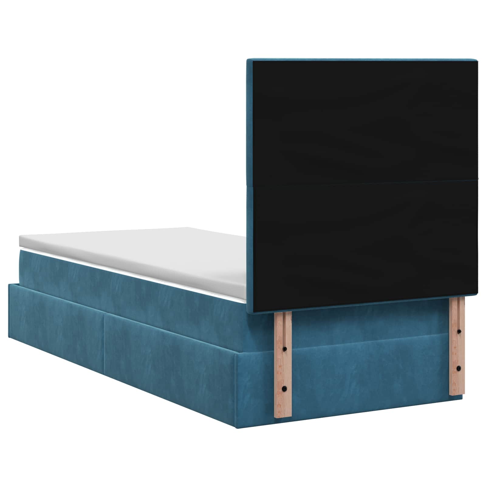 Ottoman Bed met Matrassen en LED Donkerblauw 90 x 190 cm is nu te koop bij PeponiXL, paradijselijk wonen!