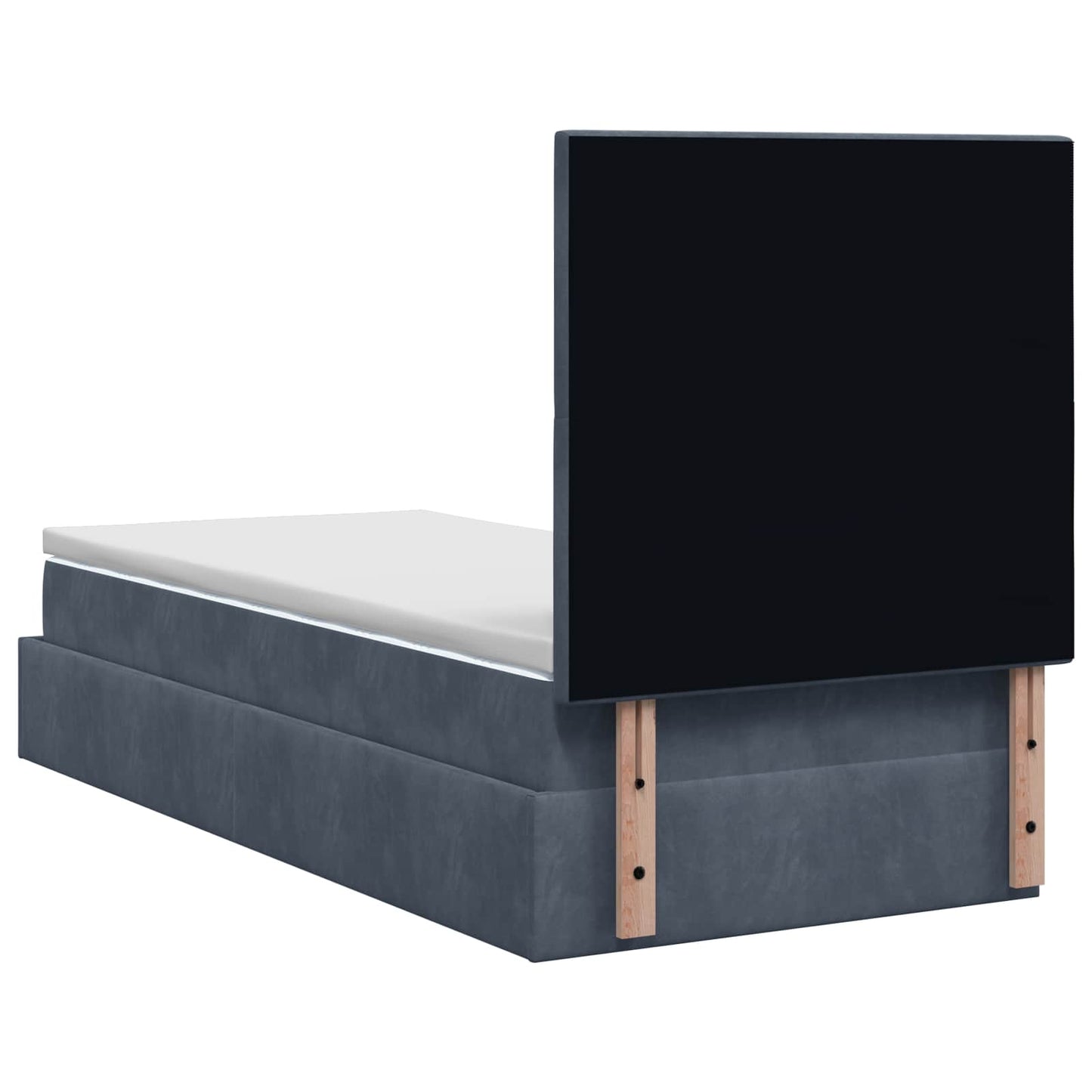 Ottoman Bed met Matrassen en LED Donkergrijs 90 x 200 cm is nu te koop bij PeponiXL, paradijselijk wonen!