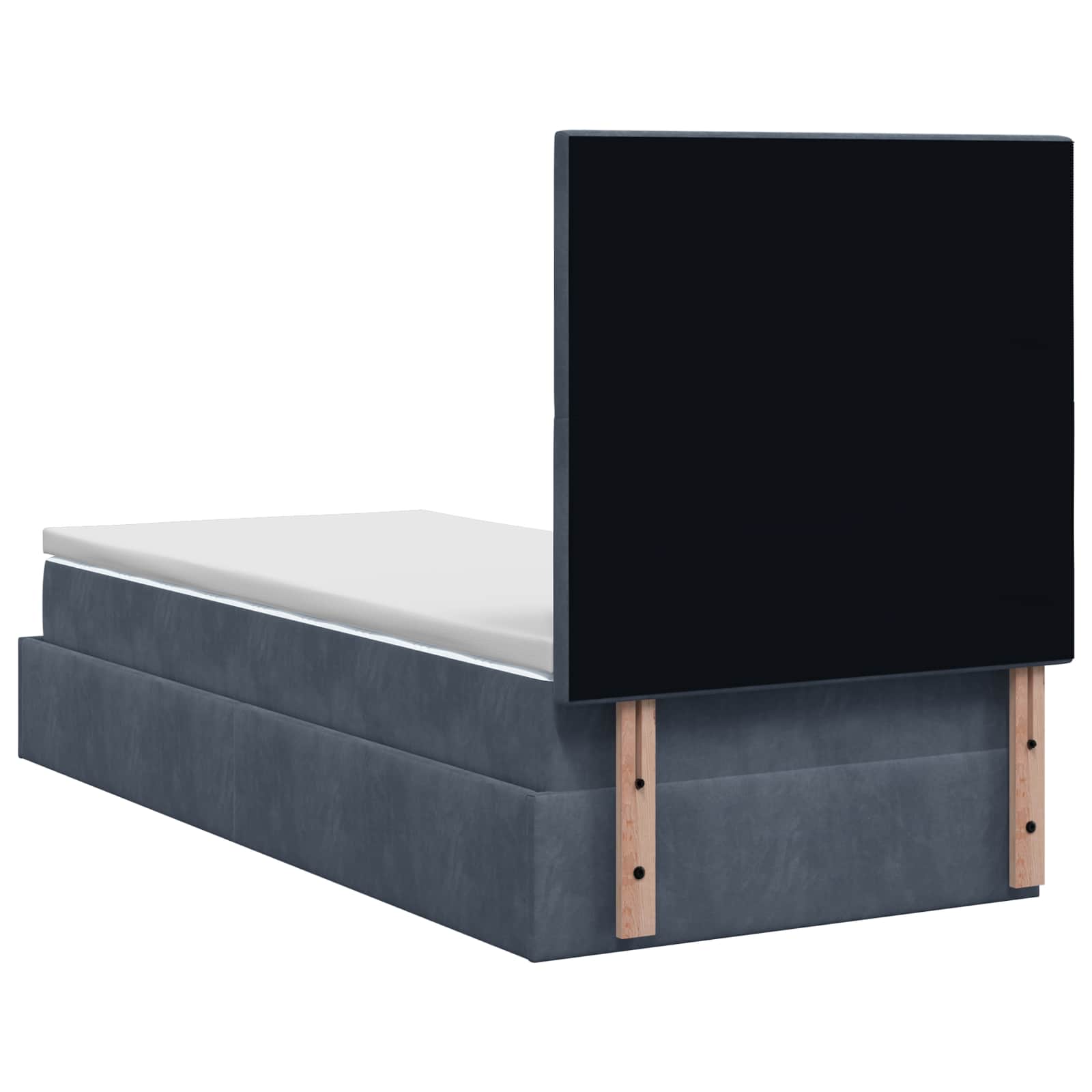 Ottoman Bed met Matrassen en LED Donkergrijs 90 x 200 cm is nu te koop bij PeponiXL, paradijselijk wonen!