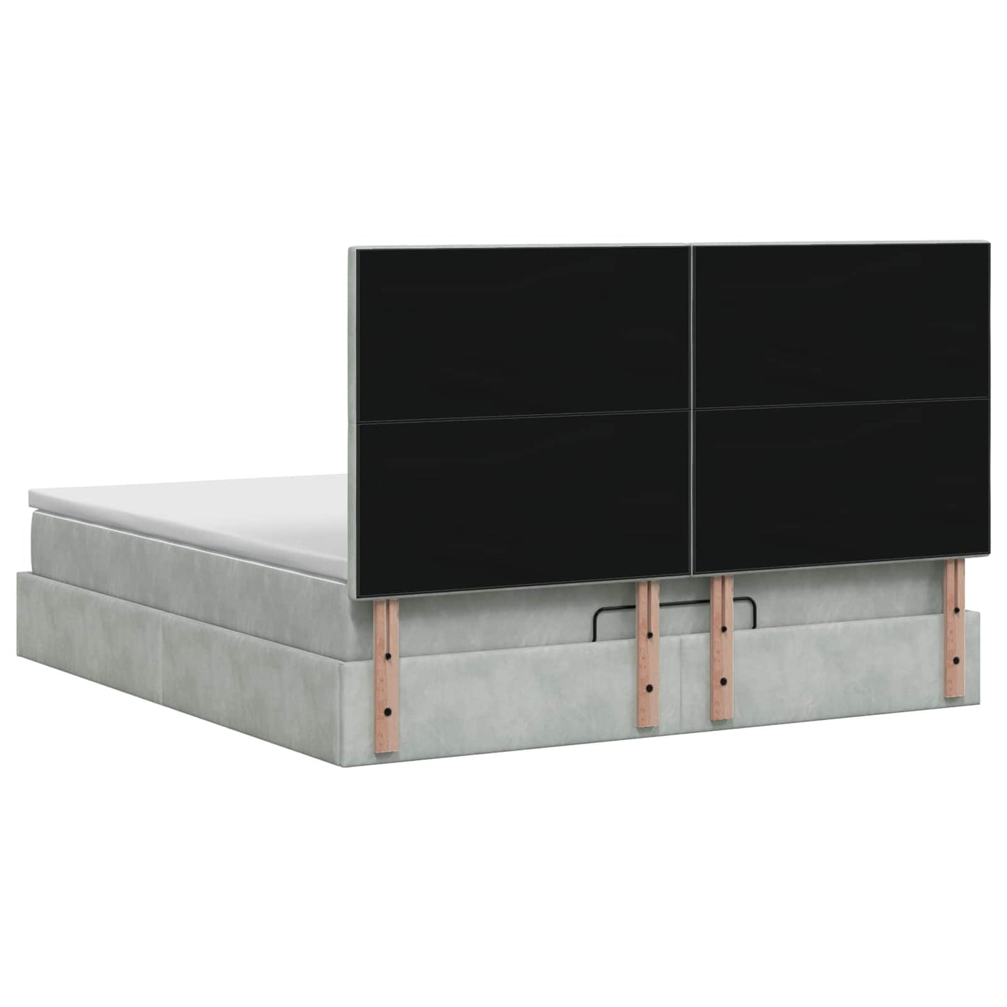 Ottoman Bed met Matrassen en LED Lichtgrijs 180 x 200 cm is nu te koop bij PeponiXL, paradijselijk wonen!