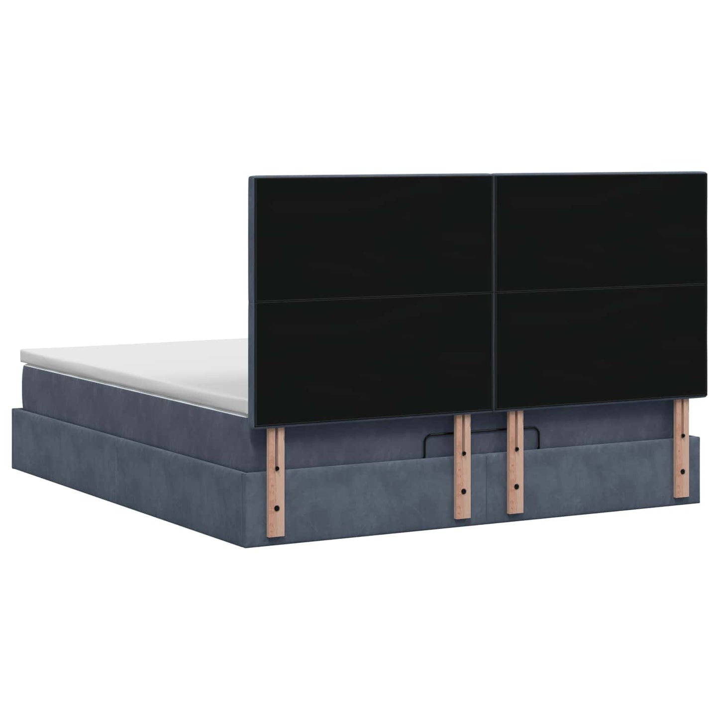 Ottoman Bed met Matrassen en LED Donkergrijs 180 x 200 cm is nu te koop bij PeponiXL, paradijselijk wonen!