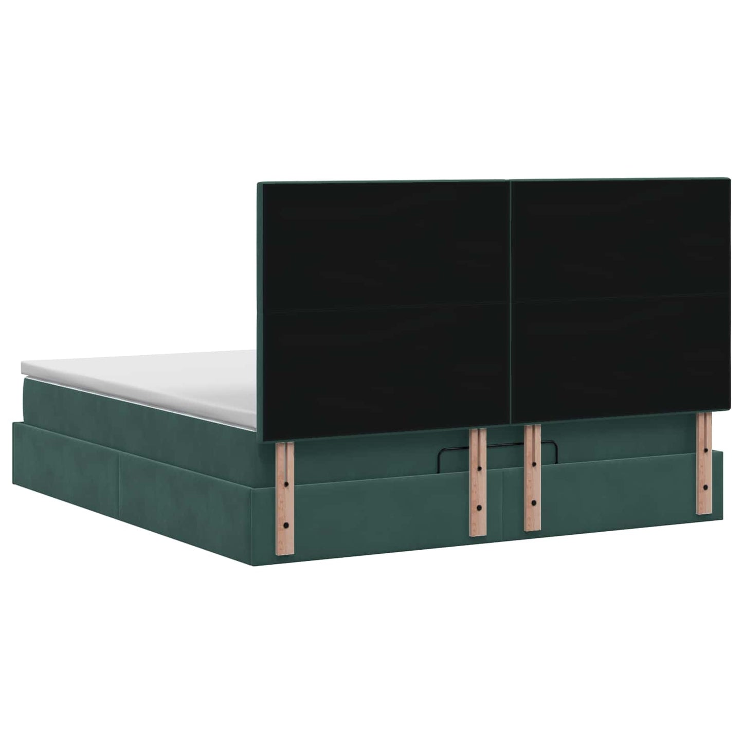 Ottoman Bed met Matrassen en LED Donkergroen 180 x 200 cm is nu te koop bij PeponiXL, paradijselijk wonen!