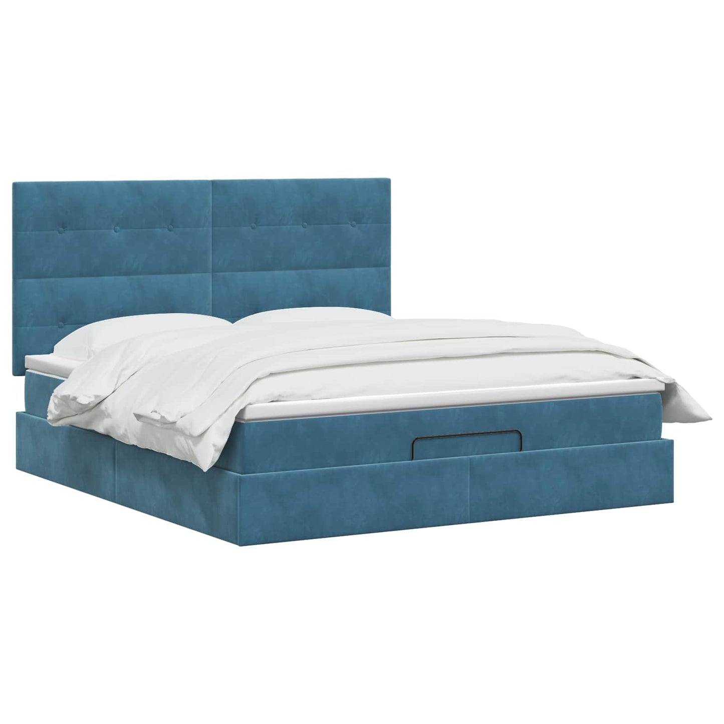 Ottoman Bed met Matrassen en LED Donkerblauw 180 x 200 cm is nu te koop bij PeponiXL, paradijselijk wonen!