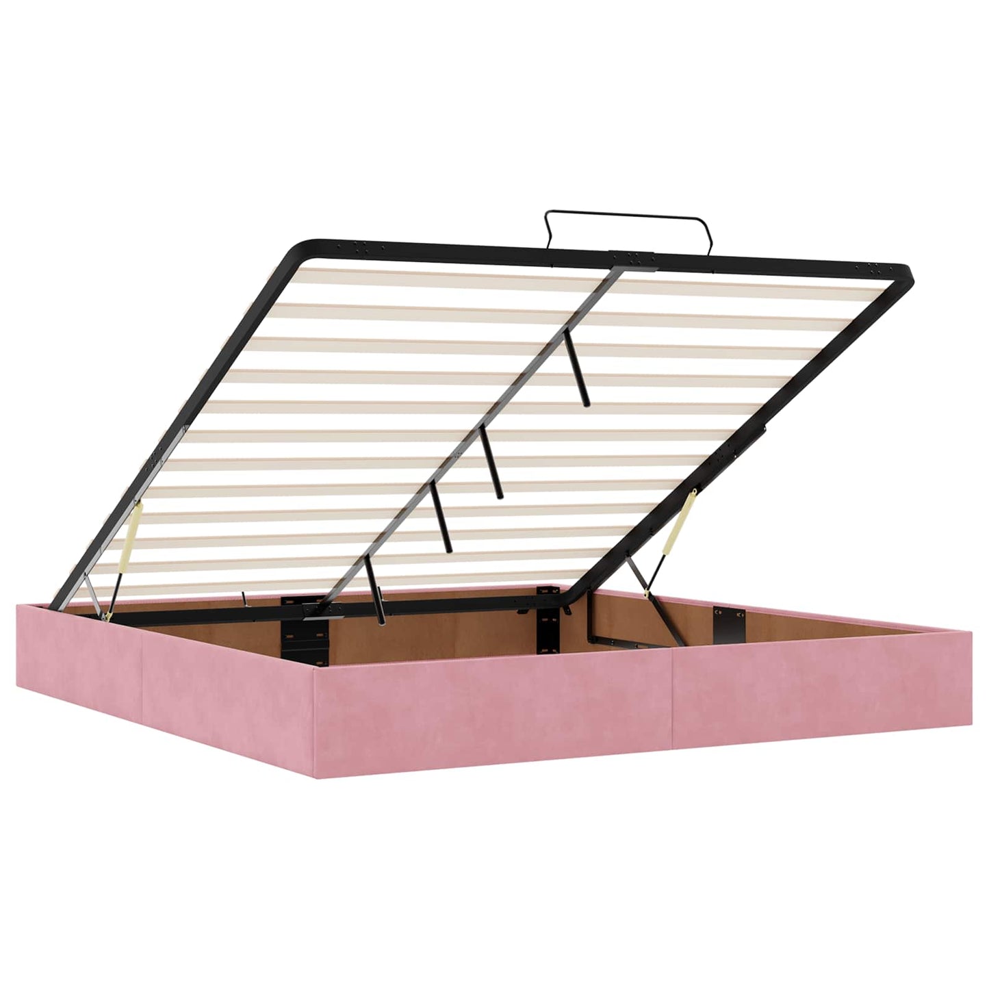 Ottoman Bed met Matrassen en LED Roze 180 x 200 cm fluweel is nu te koop bij PeponiXL, paradijselijk wonen!