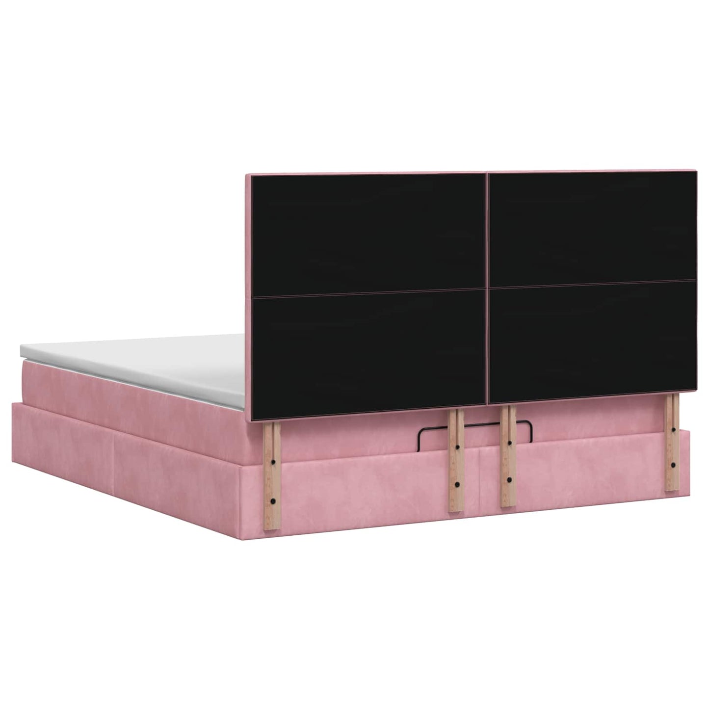 Ottoman Bed met Matrassen en LED Roze 180 x 200 cm fluweel is nu te koop bij PeponiXL, paradijselijk wonen!