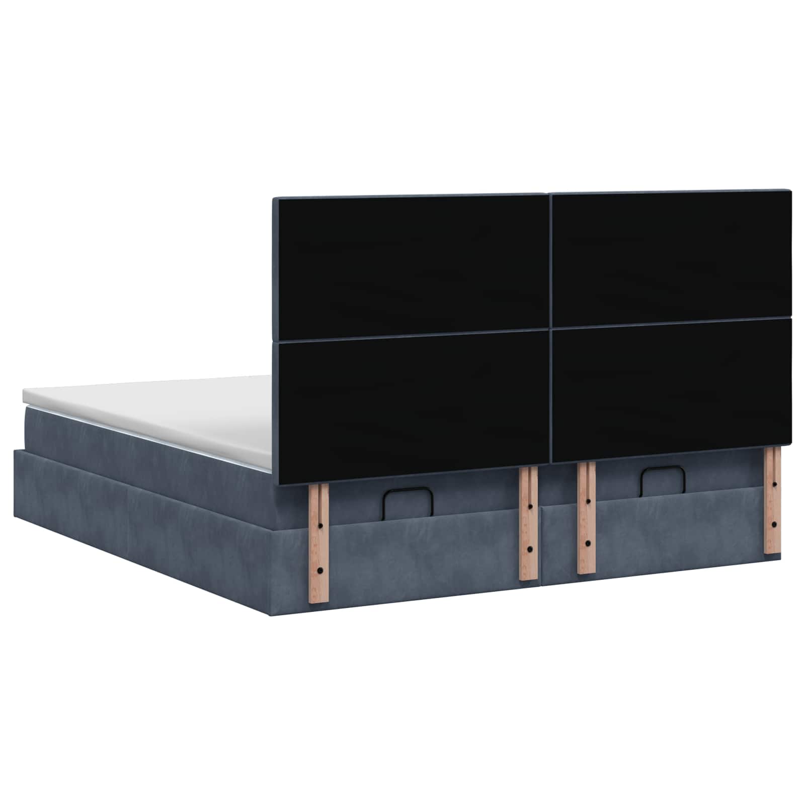 Ottoman Bed met Matrassen en LED Donkergrijs 200 x 200 cm is nu te koop bij PeponiXL, paradijselijk wonen!