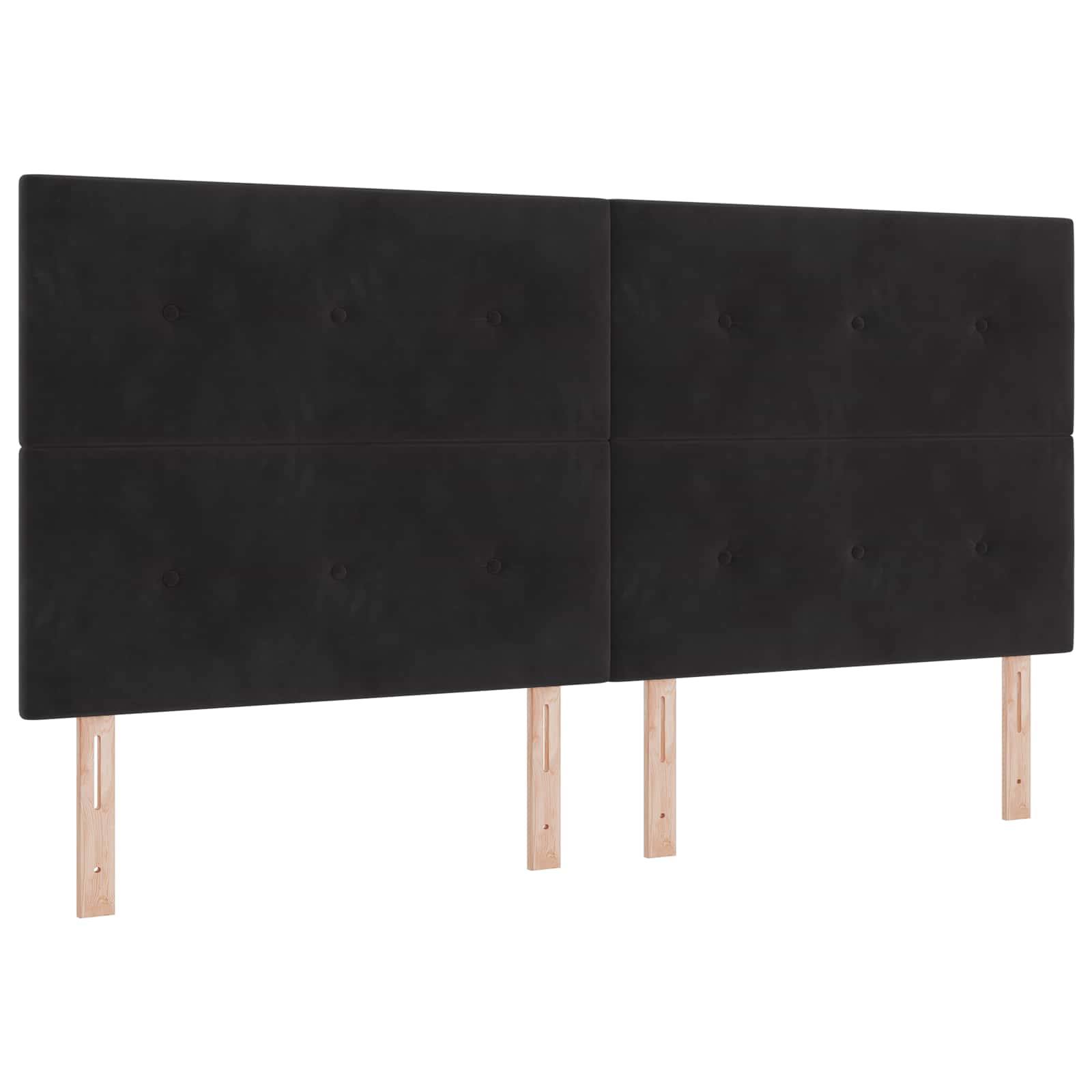 Ottoman Bed met Matrassen en LED Zwart 200 x 200 cm fluweel is nu te koop bij PeponiXL, paradijselijk wonen!