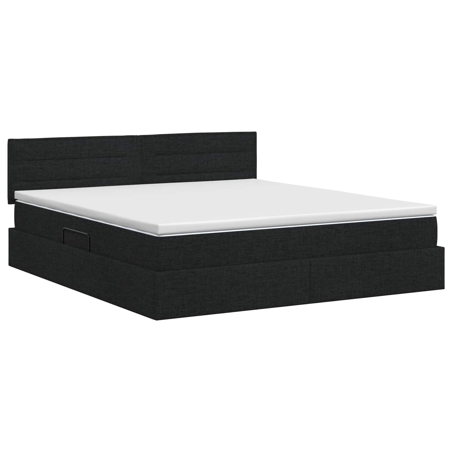 Opbergbed met matras met hoofdeinde Zwart 180 x 200 cm fluweel is nu te koop bij PeponiXL, paradijselijk wonen!
