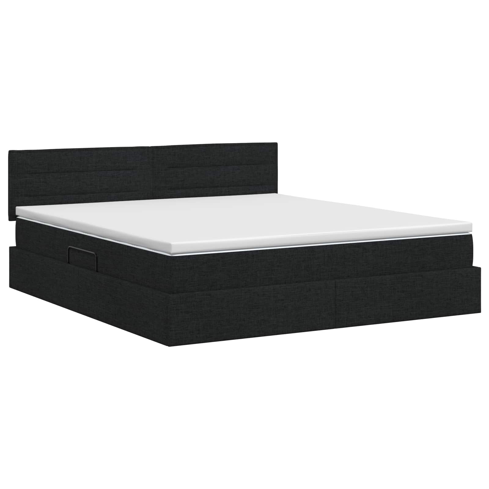 Opbergbed met matras met hoofdeinde Zwart 180 x 200 cm fluweel is nu te koop bij PeponiXL, paradijselijk wonen!