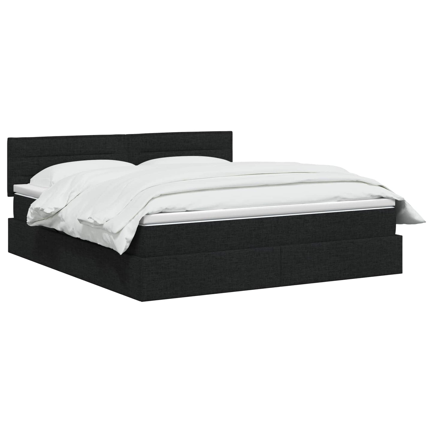 Opbergbed met matras met hoofdeinde Zwart 180 x 200 cm fluweel is nu te koop bij PeponiXL, paradijselijk wonen!