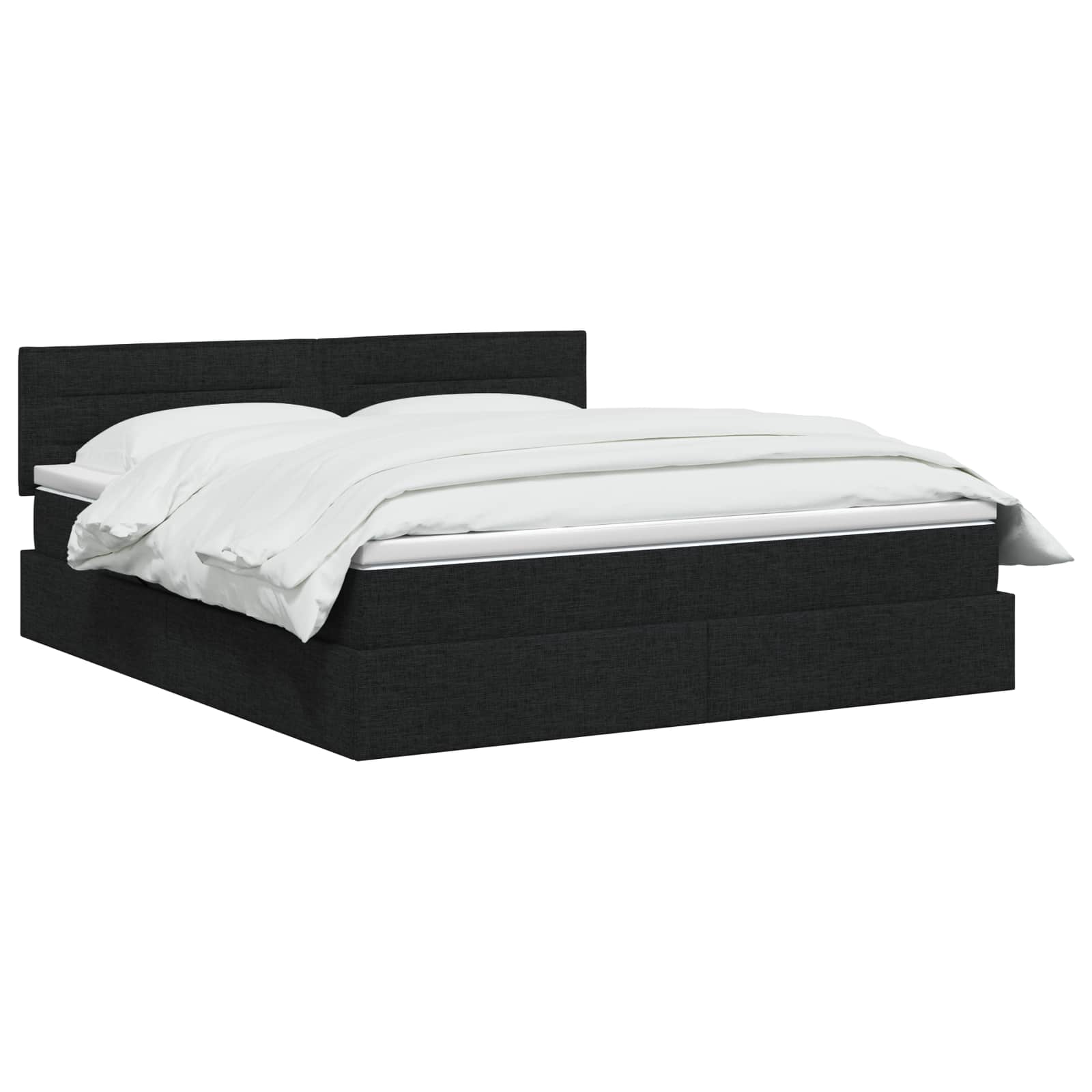 Opbergbed met matras met hoofdeinde Zwart 180 x 200 cm fluweel is nu te koop bij PeponiXL, paradijselijk wonen!