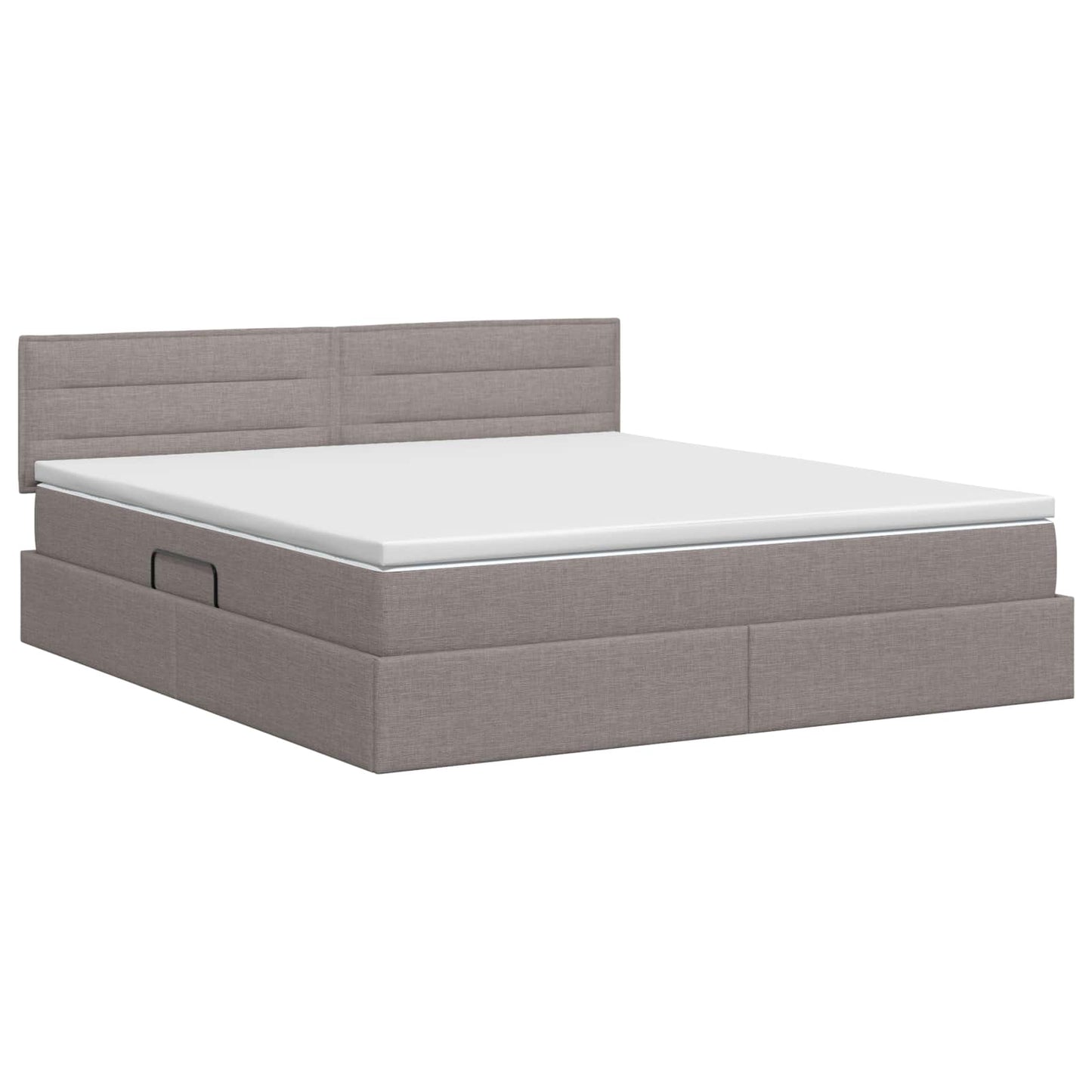 Opbergbed met matras met hoofdeinde Taupe 180 x 200 cm fluweel is nu te koop bij PeponiXL, paradijselijk wonen!