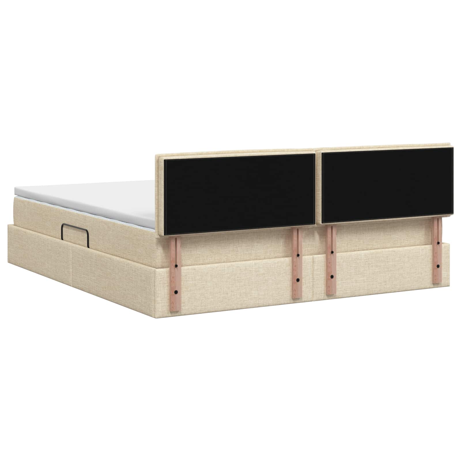 Opbergbed met matras Crèmekleurig 180 x 200 cm fluweel is nu te koop bij PeponiXL, paradijselijk wonen!