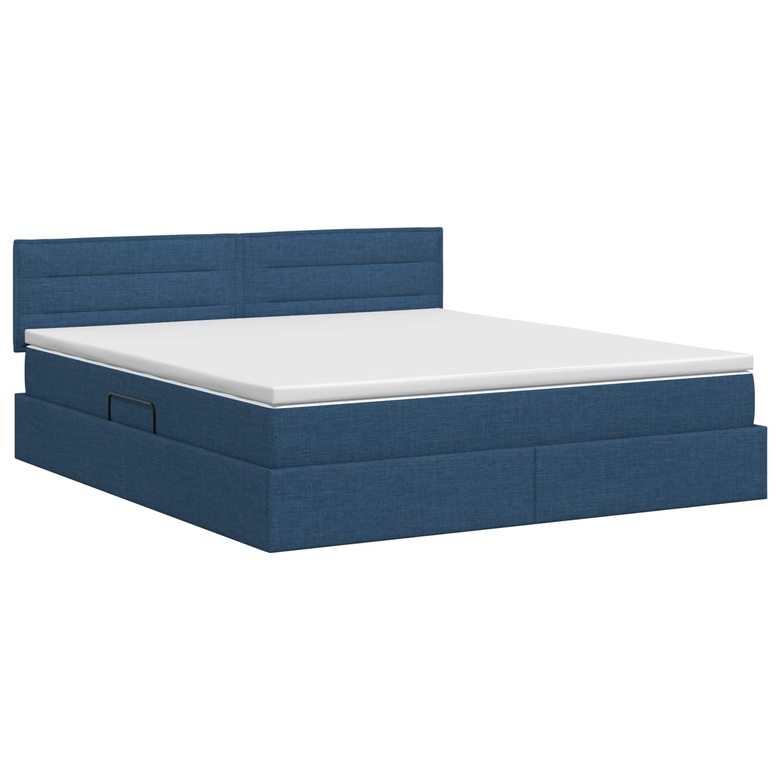 Opbergbed met matras met hoofdeinde Blauw 180 x 200 cm fluweel is nu te koop bij PeponiXL, paradijselijk wonen!