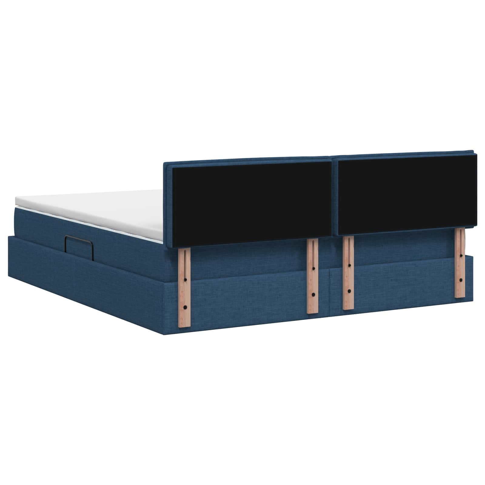 Opbergbed met matras met hoofdeinde Blauw 180 x 200 cm fluweel is nu te koop bij PeponiXL, paradijselijk wonen!