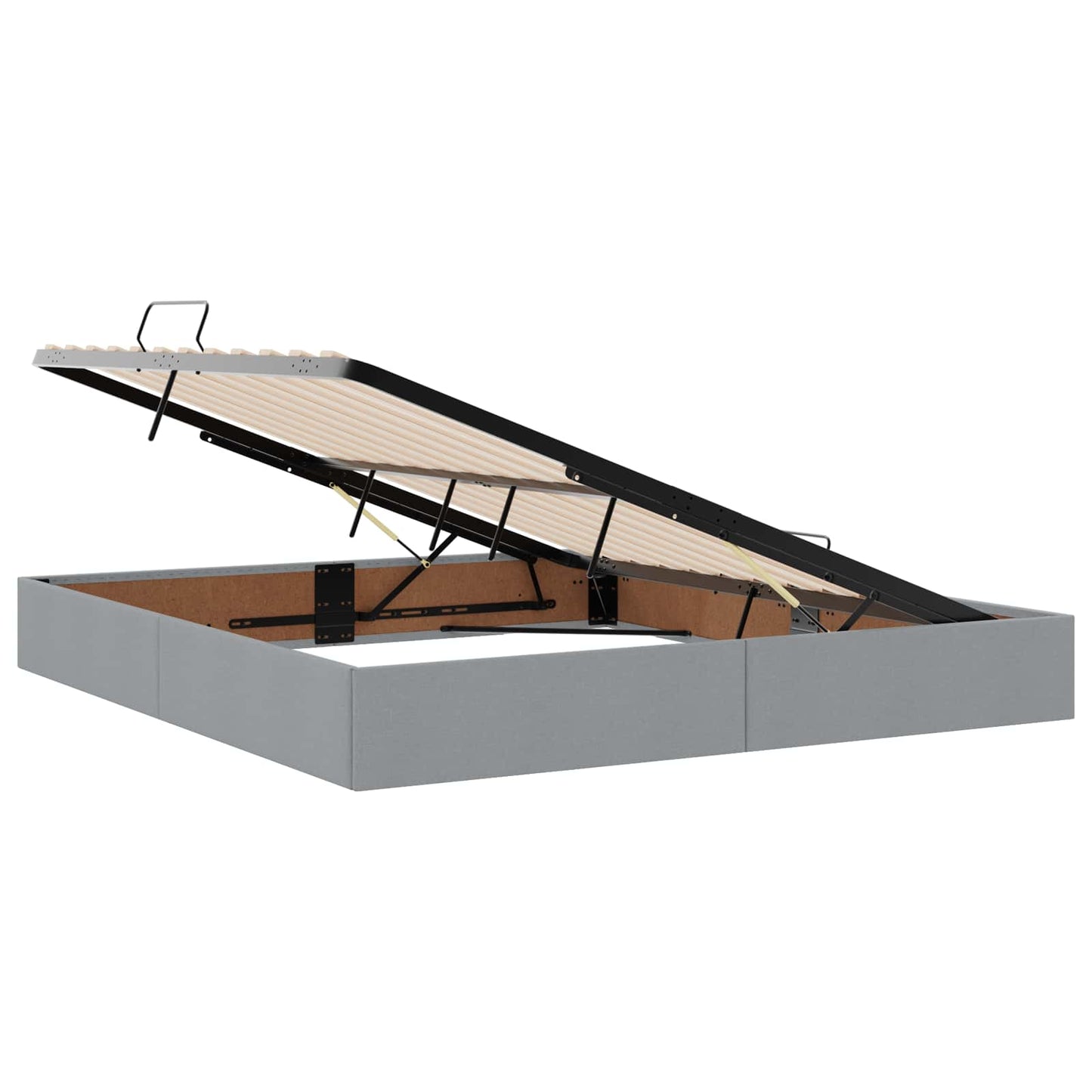 Opbergbed met matras Lichtgrijs 200 x 200 cm fluweel is nu te koop bij PeponiXL, paradijselijk wonen!