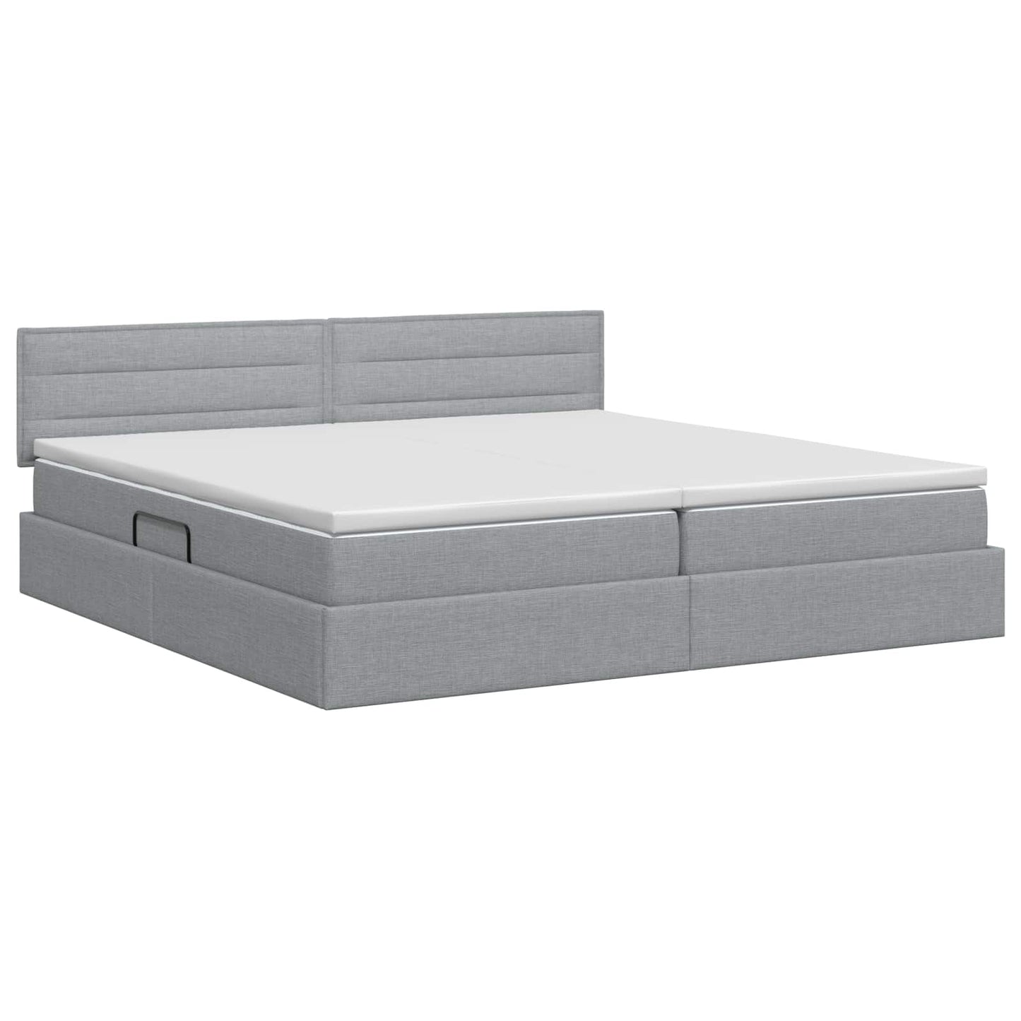 Opbergbed met matras Lichtgrijs 200 x 200 cm fluweel is nu te koop bij PeponiXL, paradijselijk wonen!