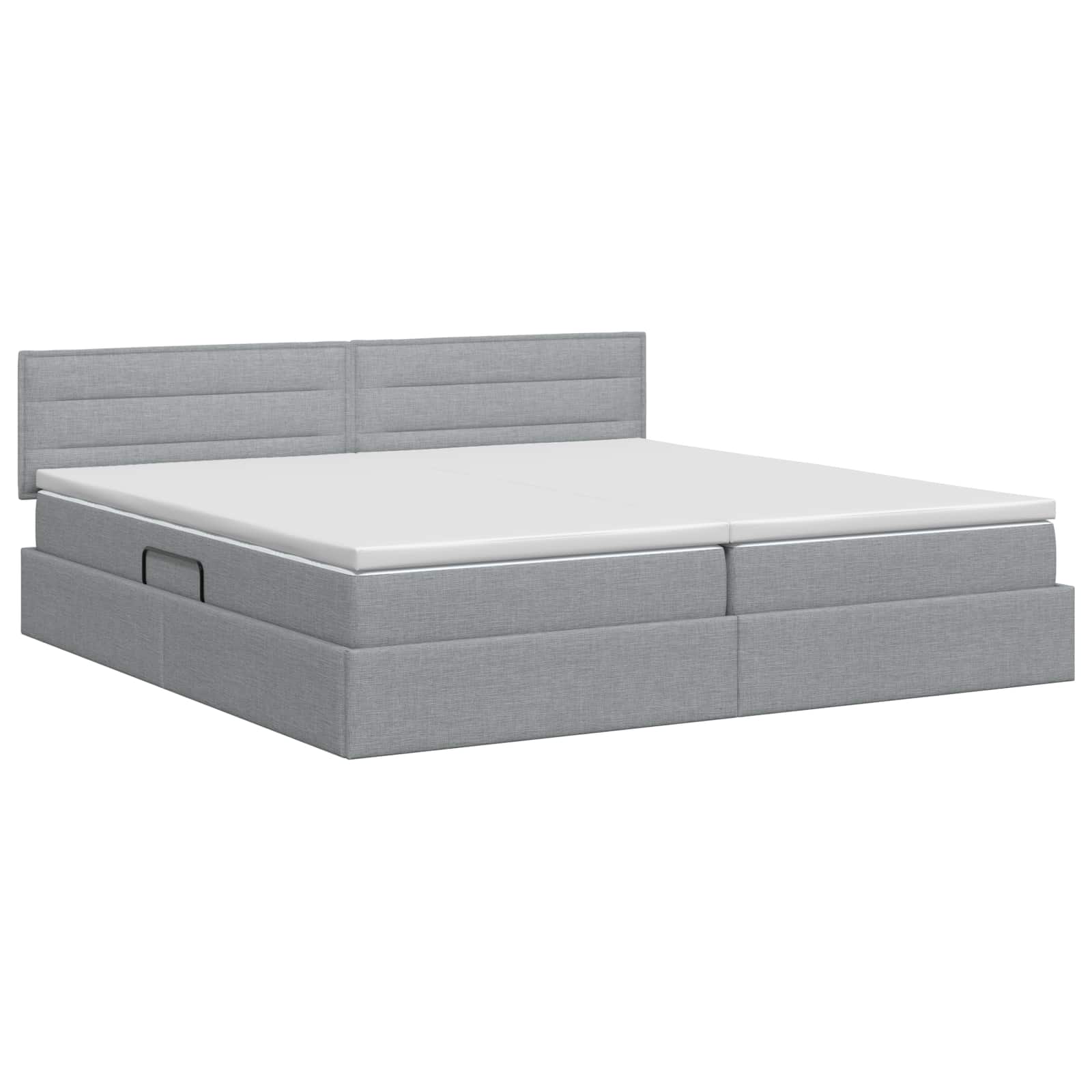 Opbergbed met matras Lichtgrijs 200 x 200 cm fluweel is nu te koop bij PeponiXL, paradijselijk wonen!