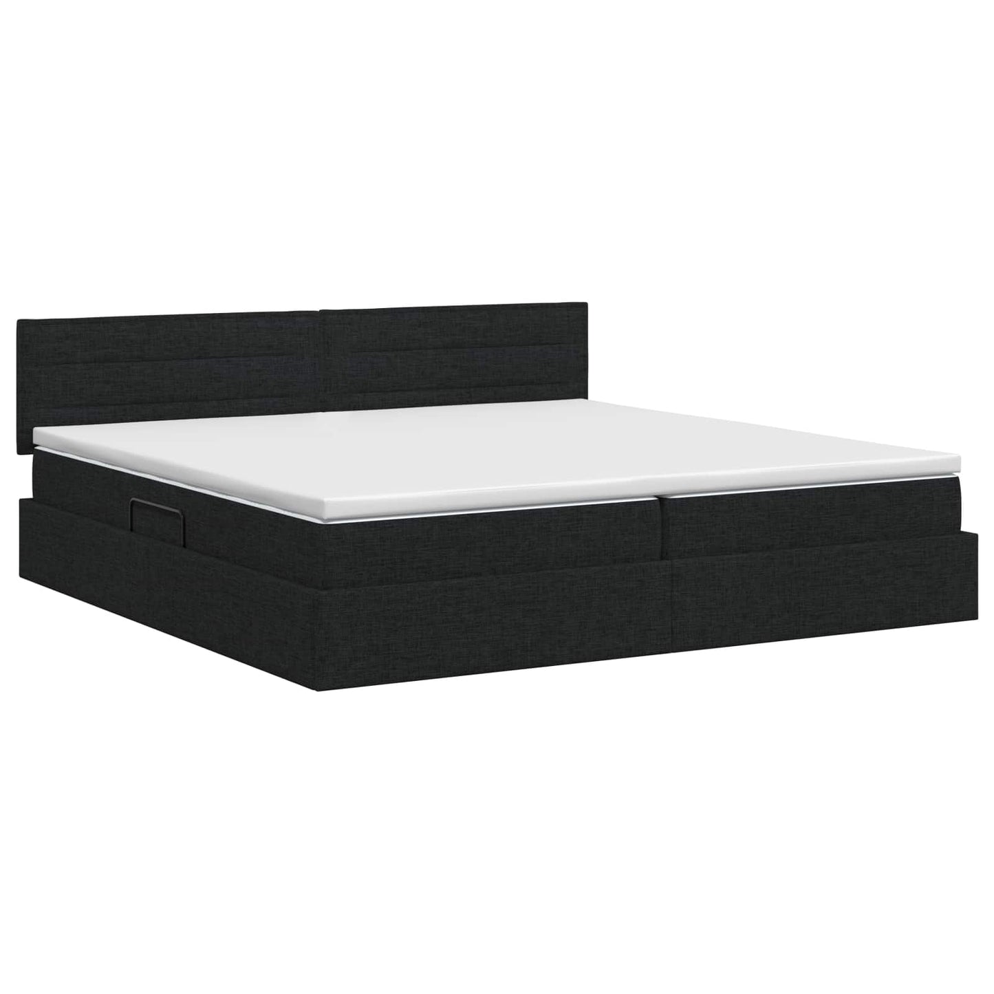 Opbergbed met matras met hoofdeinde Zwart 200 x 200 cm fluweel is nu te koop bij PeponiXL, paradijselijk wonen!