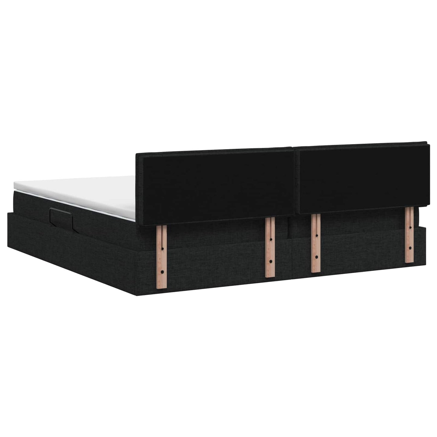 Opbergbed met matras met hoofdeinde Zwart 200 x 200 cm fluweel is nu te koop bij PeponiXL, paradijselijk wonen!
