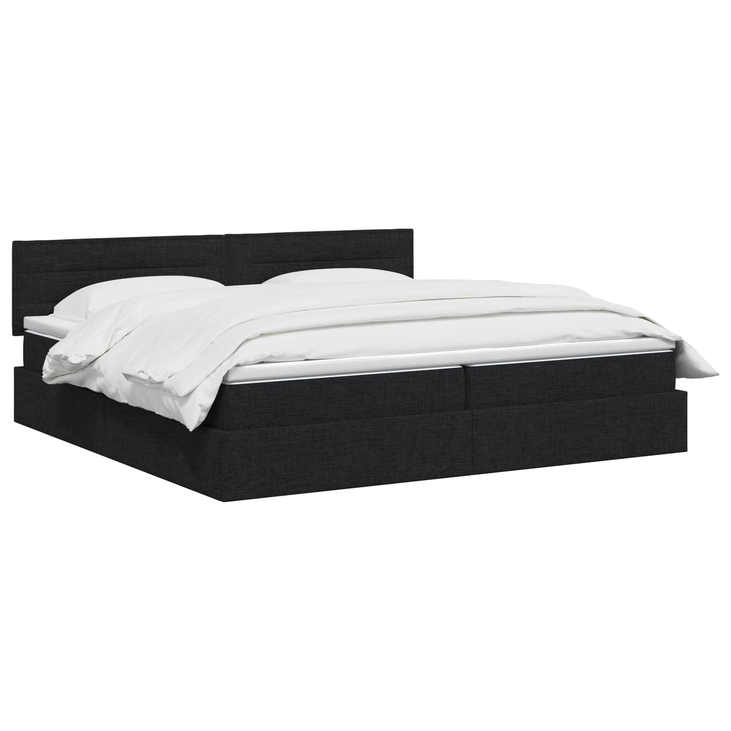 Opbergbed met matras met hoofdeinde Zwart 200 x 200 cm fluweel is nu te koop bij PeponiXL, paradijselijk wonen!