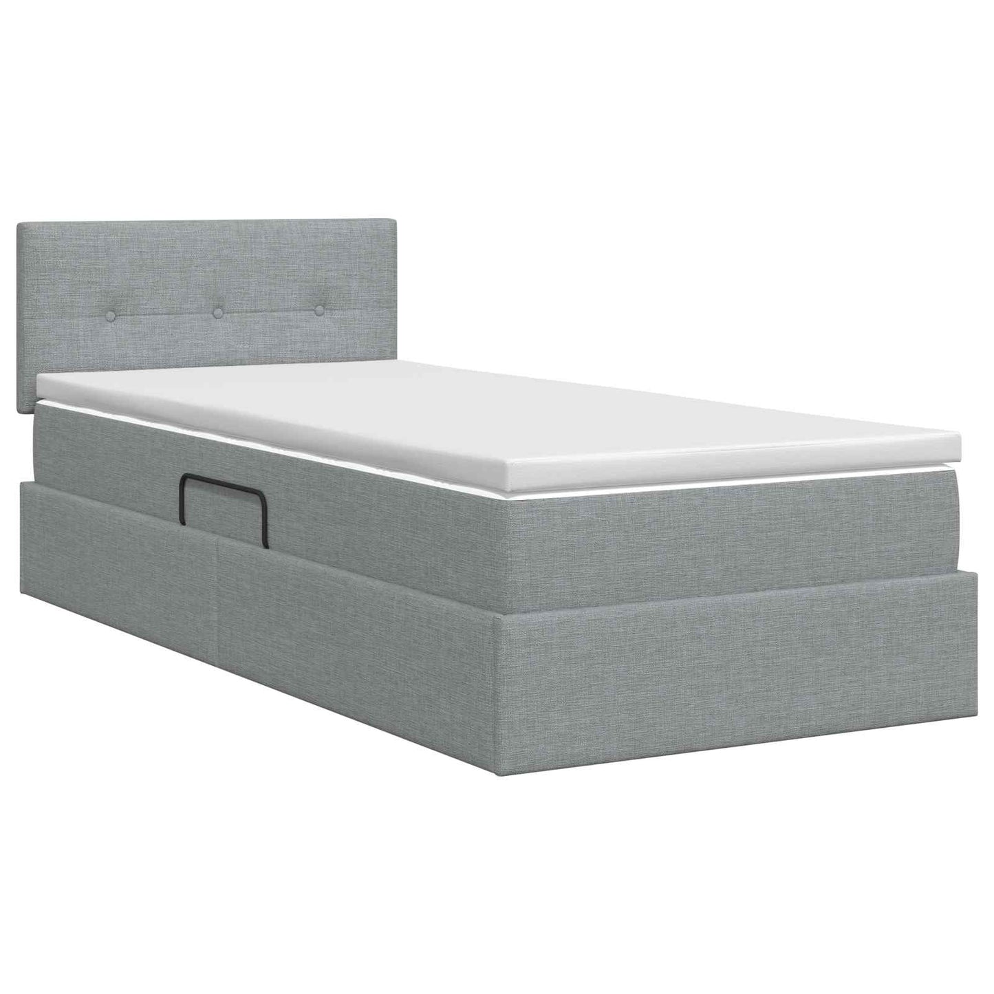 Opbergbed met matras Lichtgrijs 90 x 190 cm fluweel is nu te koop bij PeponiXL, paradijselijk wonen!